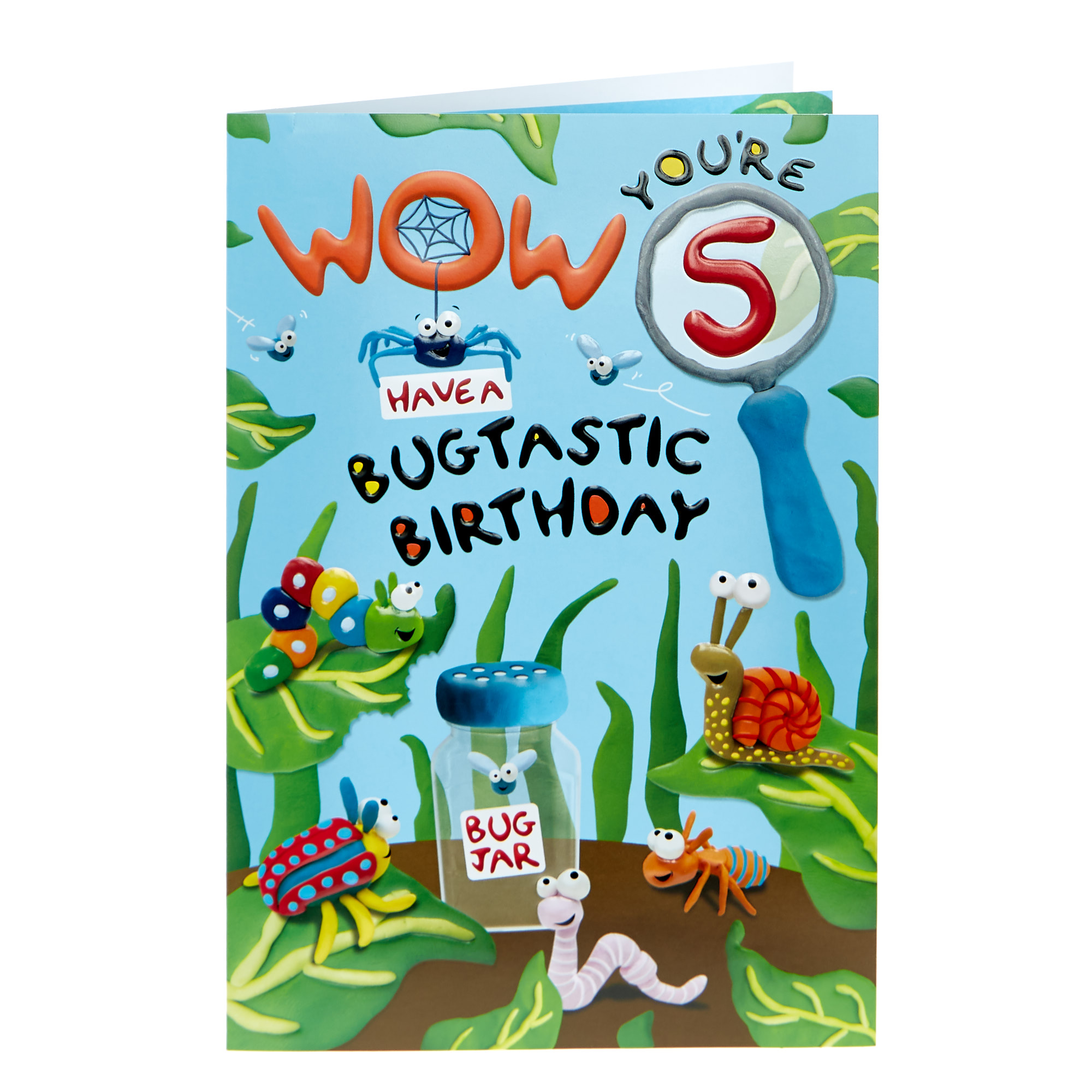 5th Birthday Card - Bugtastic