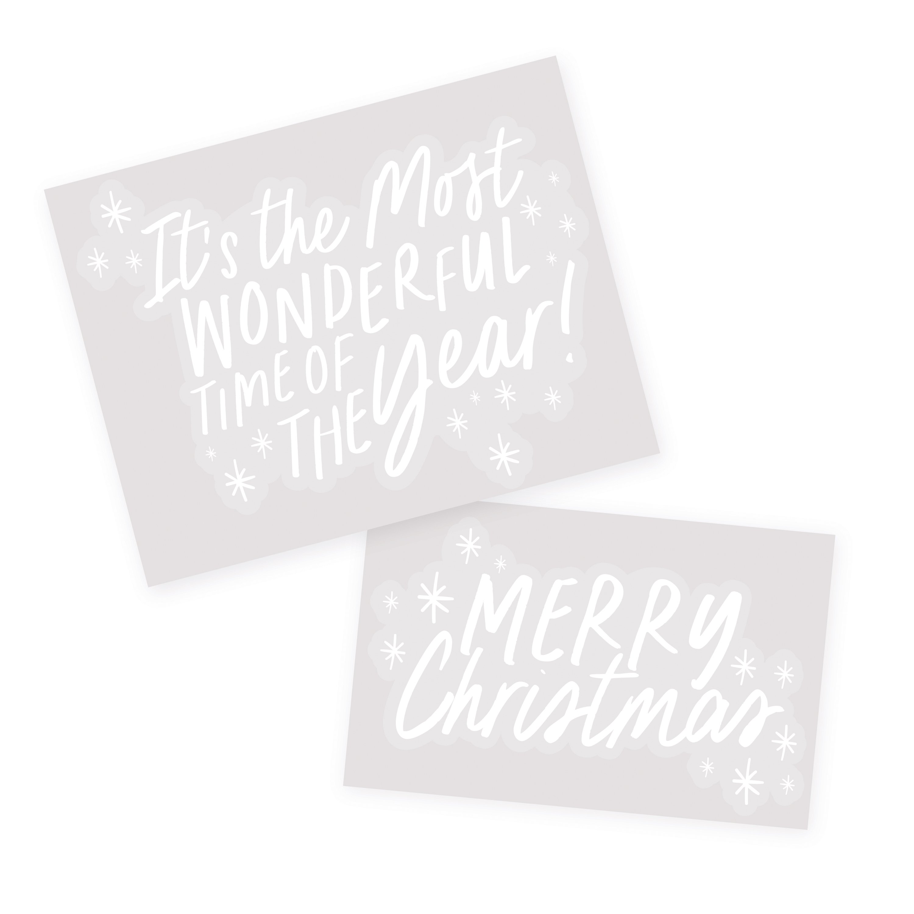 Festive Window Clings - Pack of 2