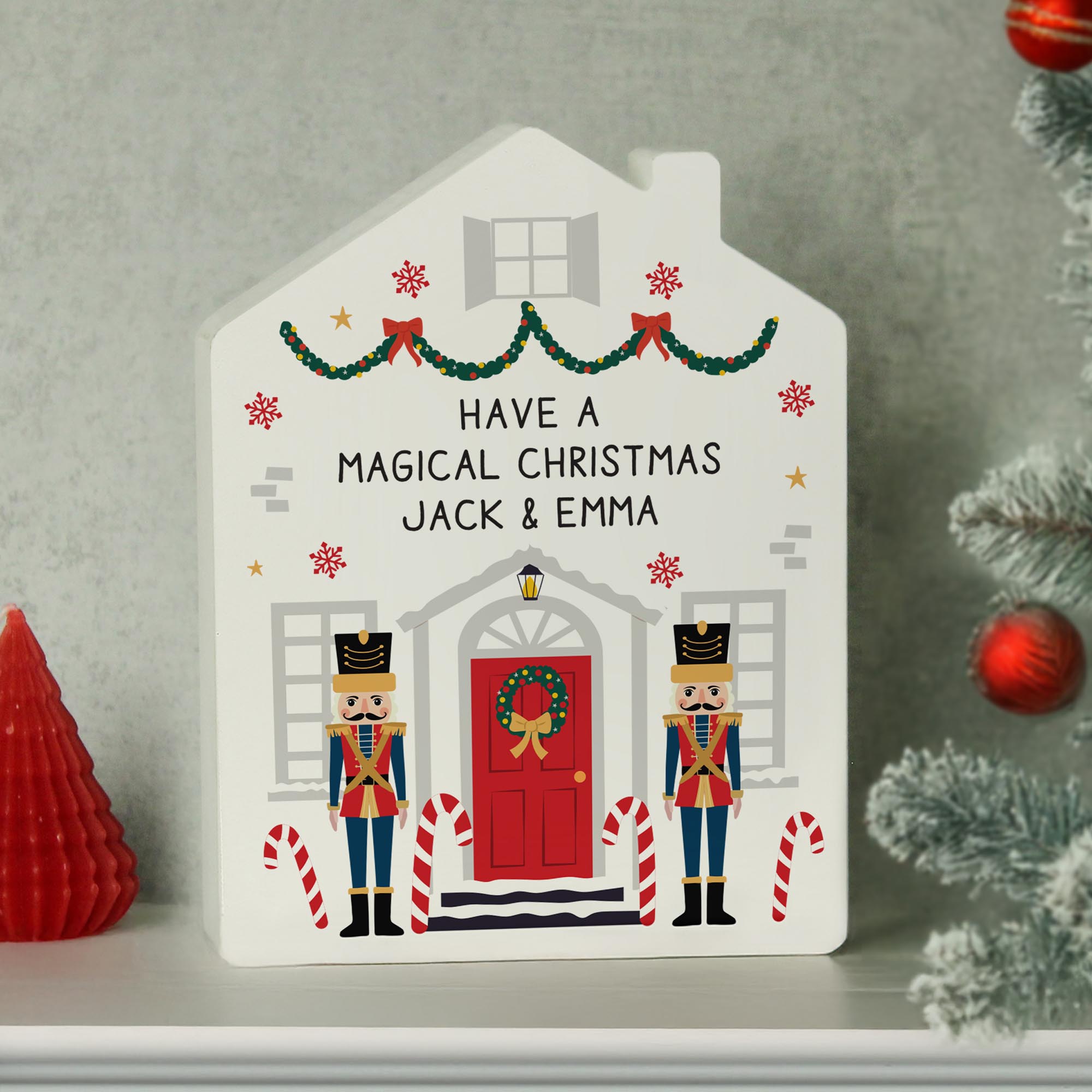 Personalised Nutcracker Christmas House Ornament