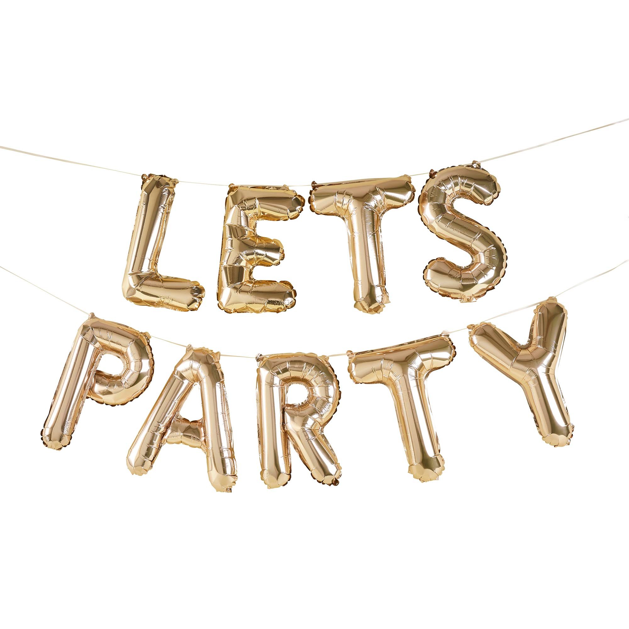 16-Inch Metallic Let's Party Foil Balloon Garland (3 Colour Options)