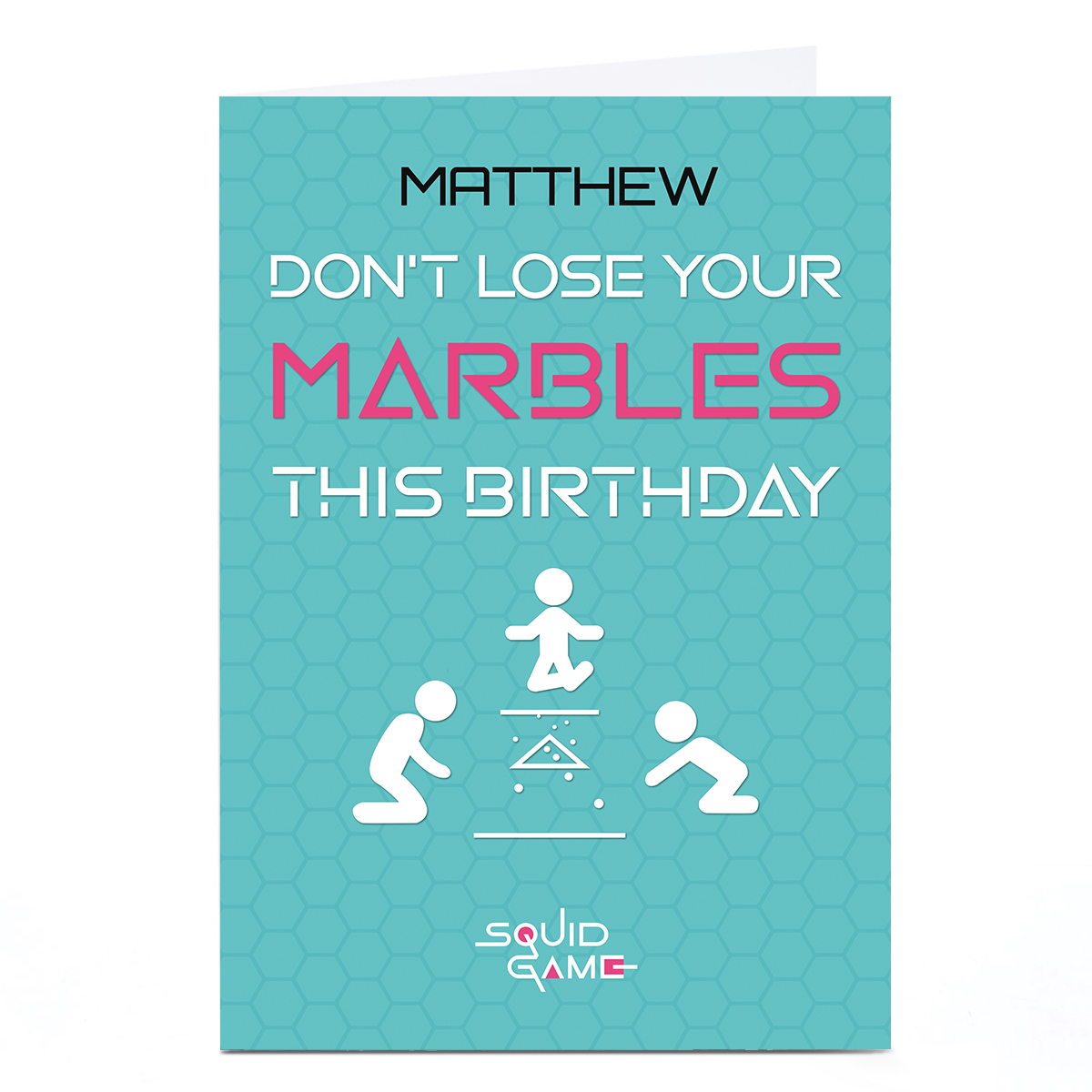 Personalised Squid Game Birthday Card - Don't Lose Your Marbles