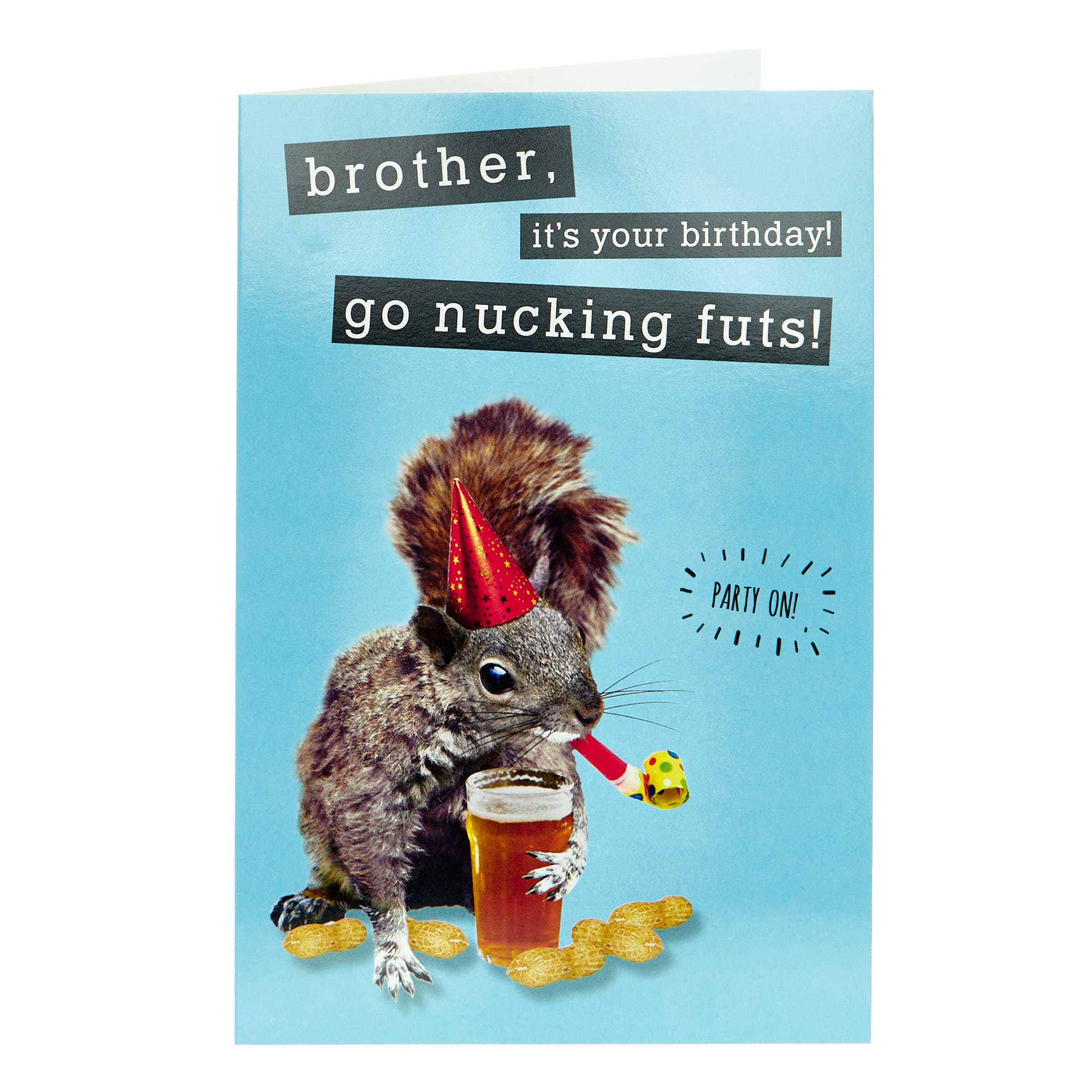 Brother Nucking Futs Squirrel Birthday Card