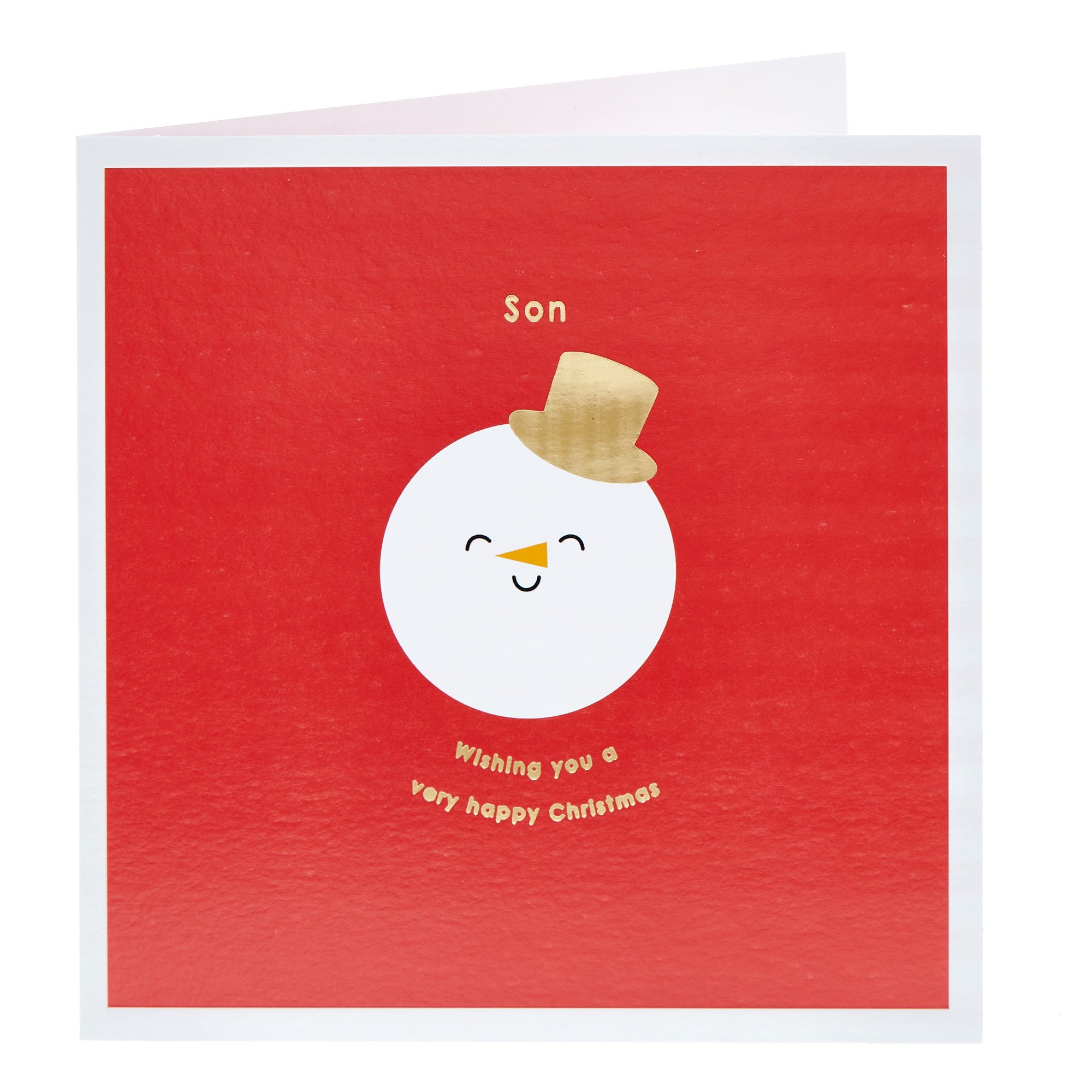 Son Snowman Christmas Card