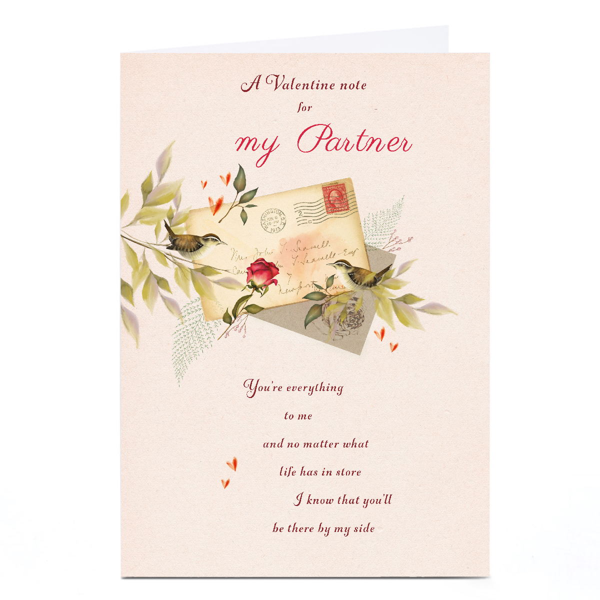 Personalised Valentine's Day Card - Valentine Note, Partner