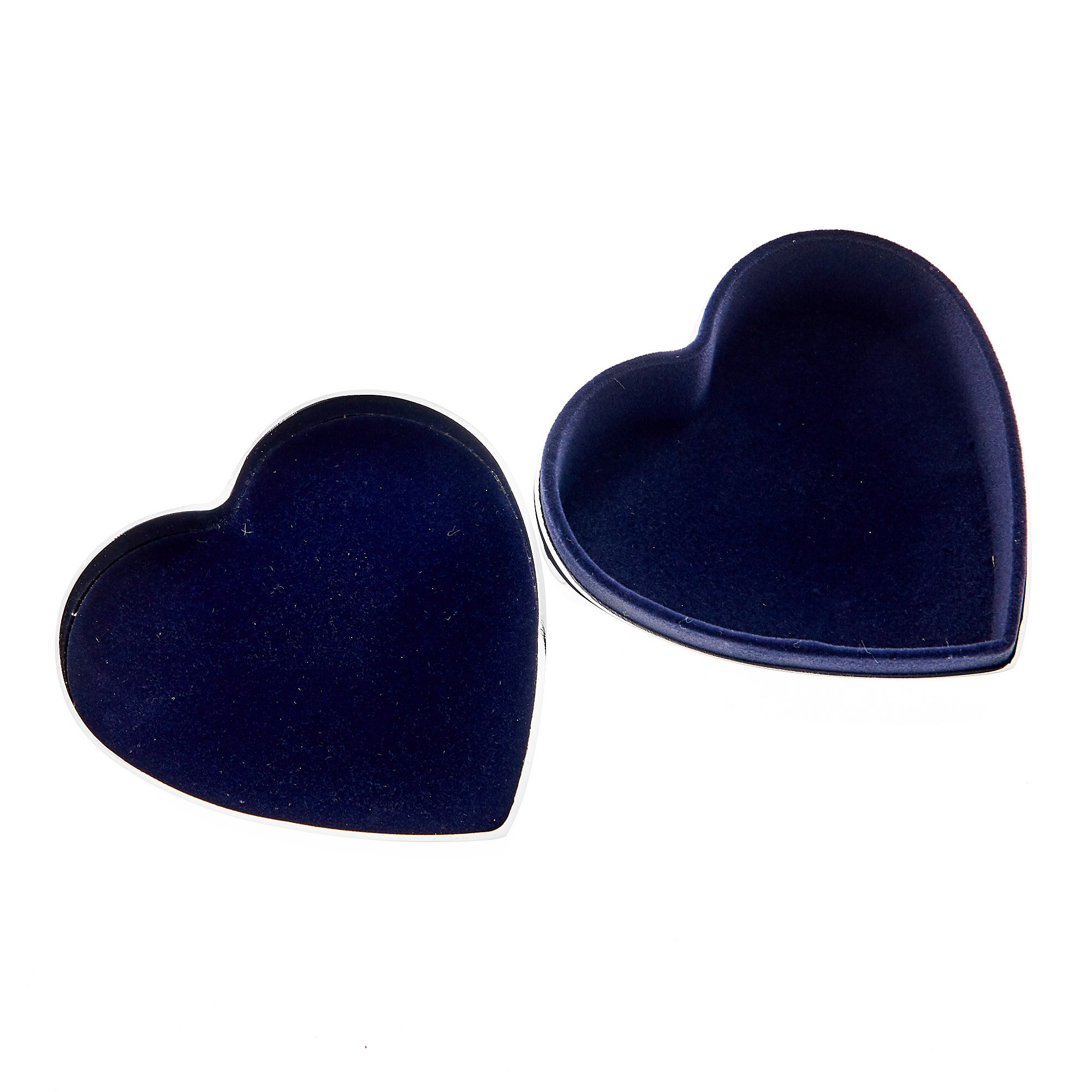 Stainless Steel Diamante Heart-Shaped Jewellery Box