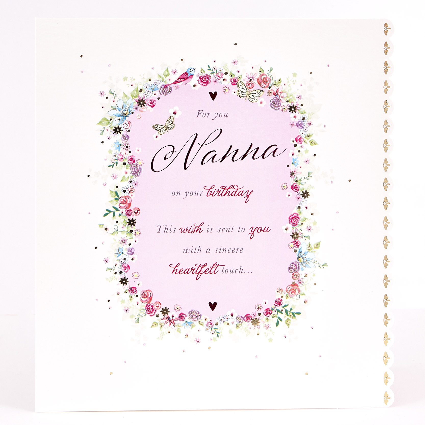 Platinum Collection Birthday Card - Nanna Flowers