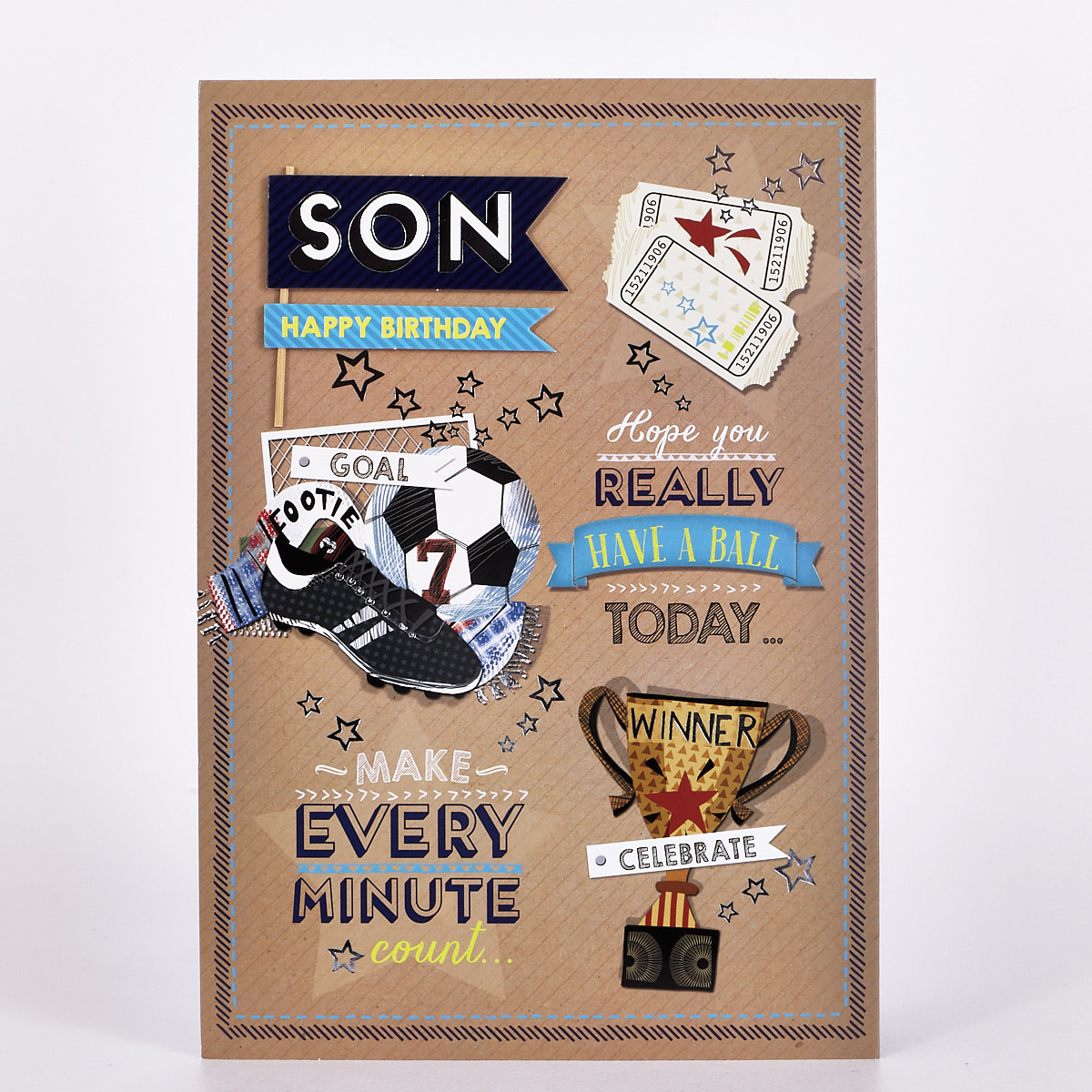 Signature Collection Birthday Card - Son Football