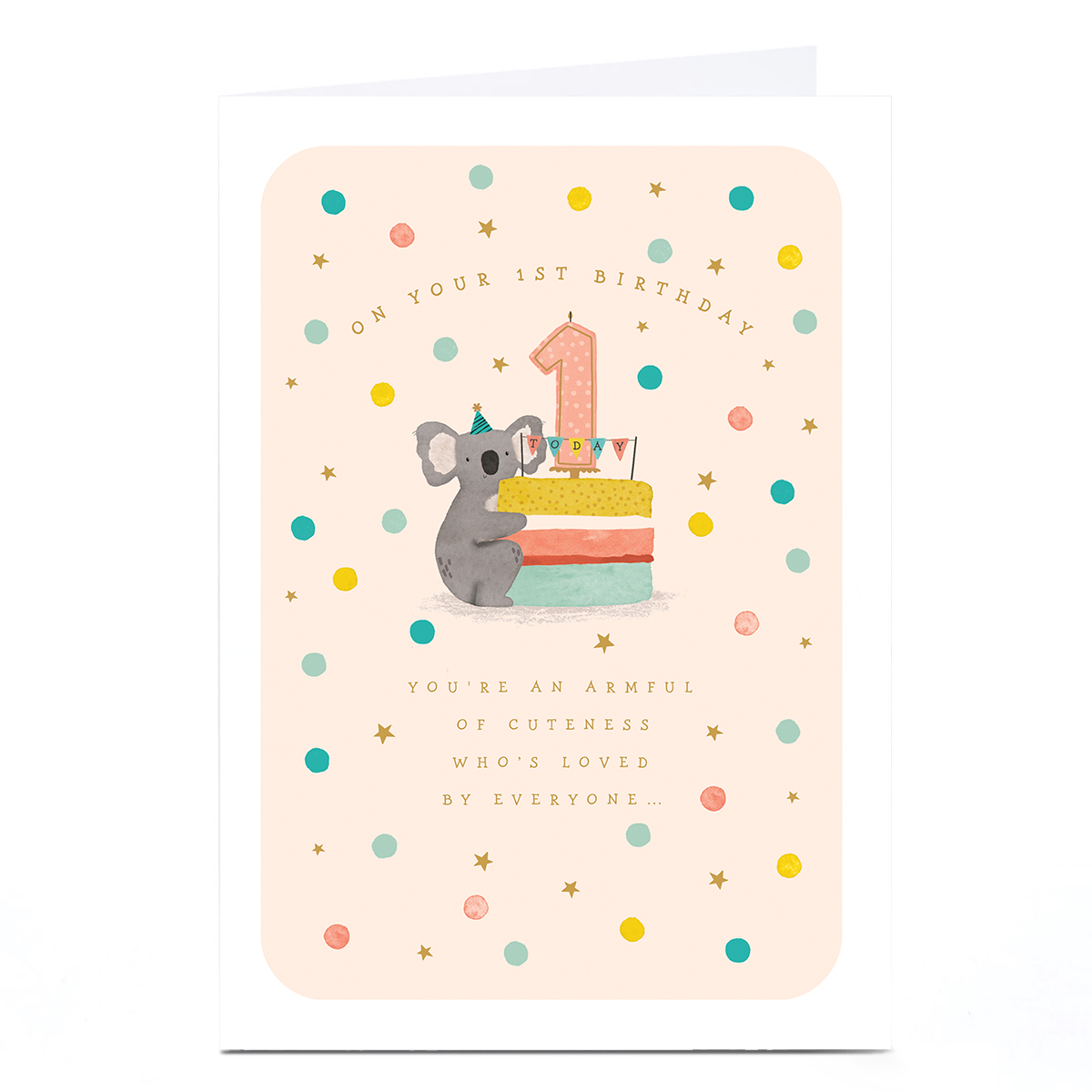 Personalised 1st Birthday Card - Armful of Cuteness