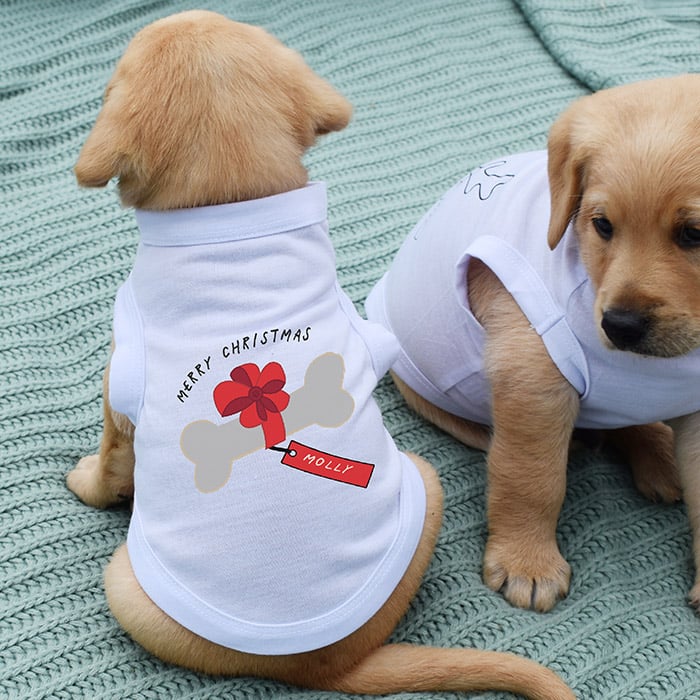 Personalised Present Dog T-Shirt - Exclusive