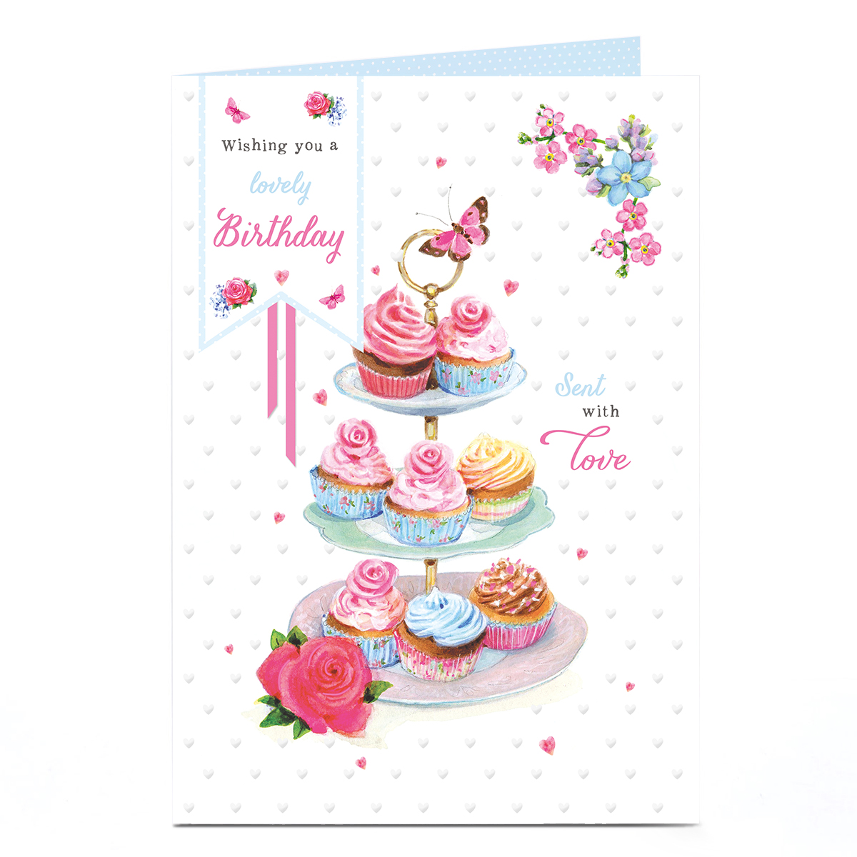 Birthday Card - Wishing You A Lovely Birthday Sent With Love