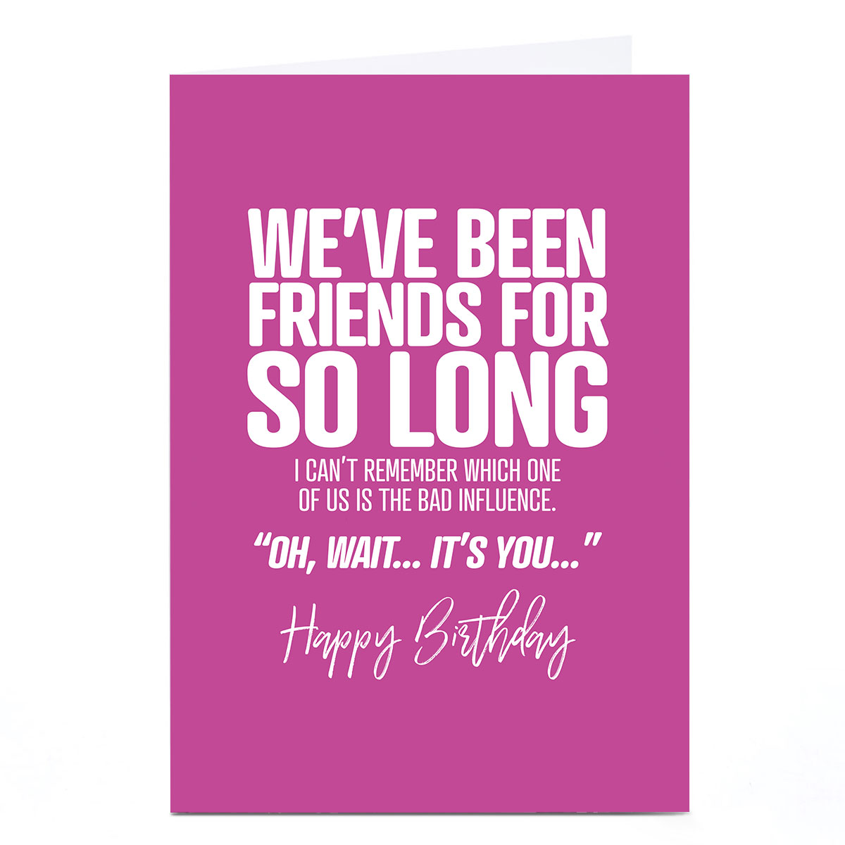 Personalised Punk Birthday Card - Friends For So Long