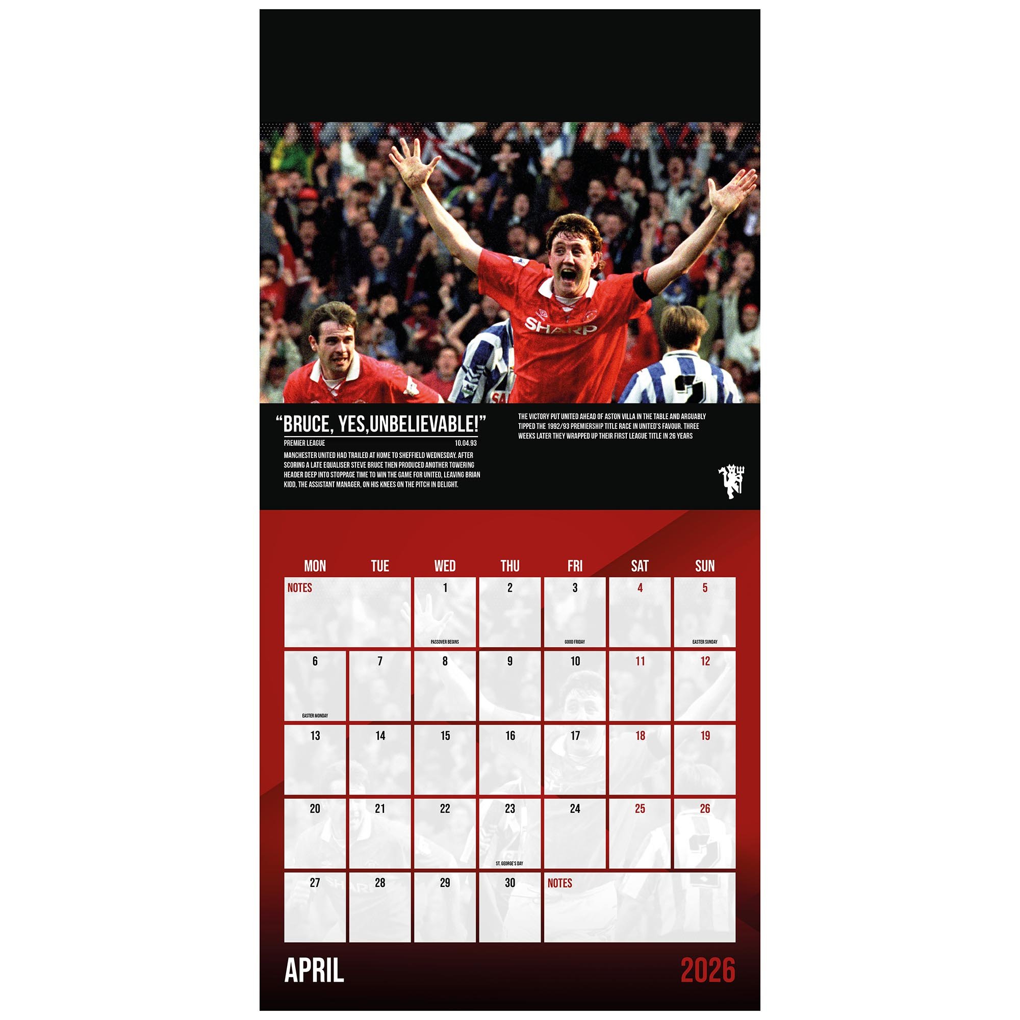 Manchester United 2026 Calendar & Diary Musical Gift Box