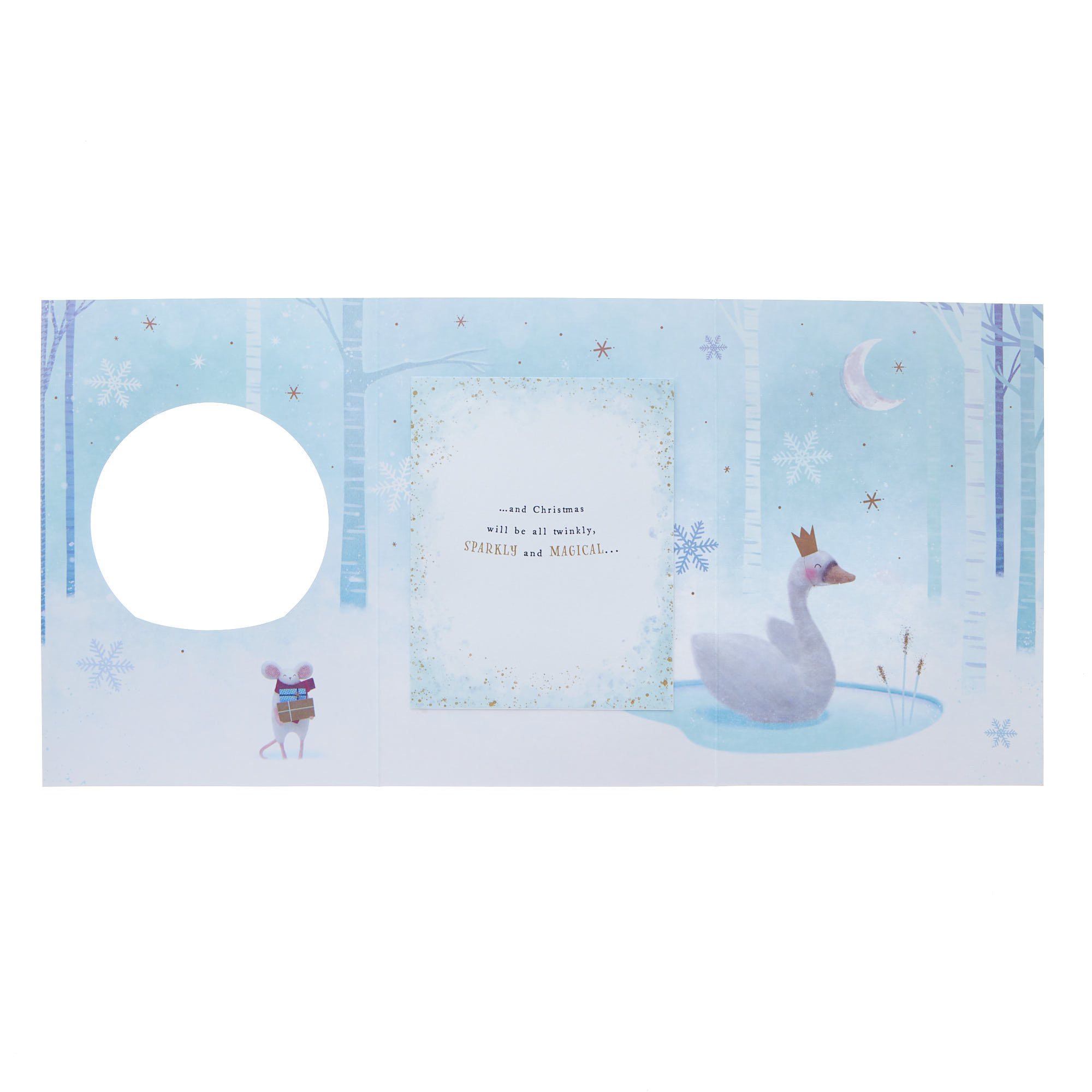 Mummy & Daddy Felted Penguins Christmas Card