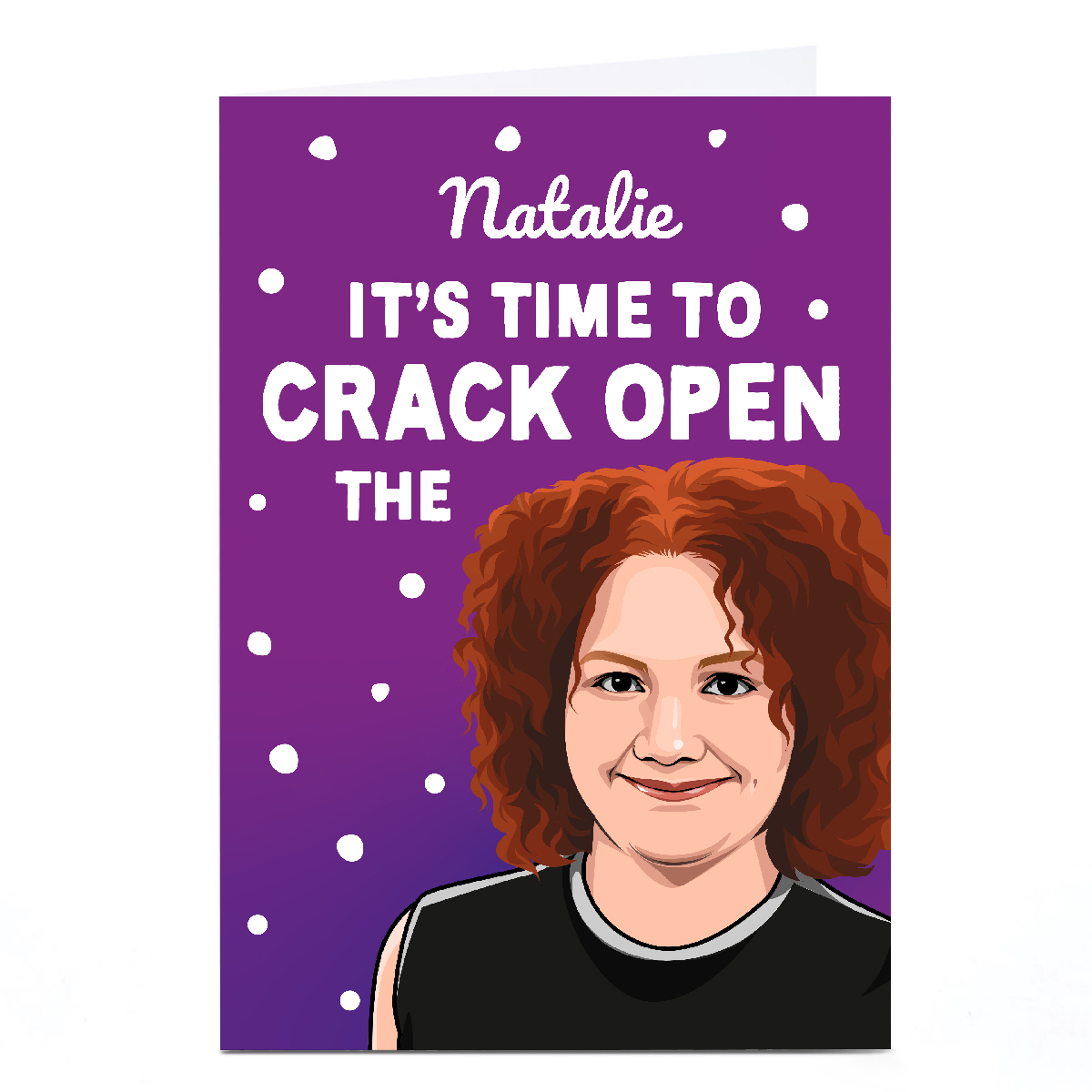 Personalised All Things Banter Christmas Card - Crack Open The Fizz
