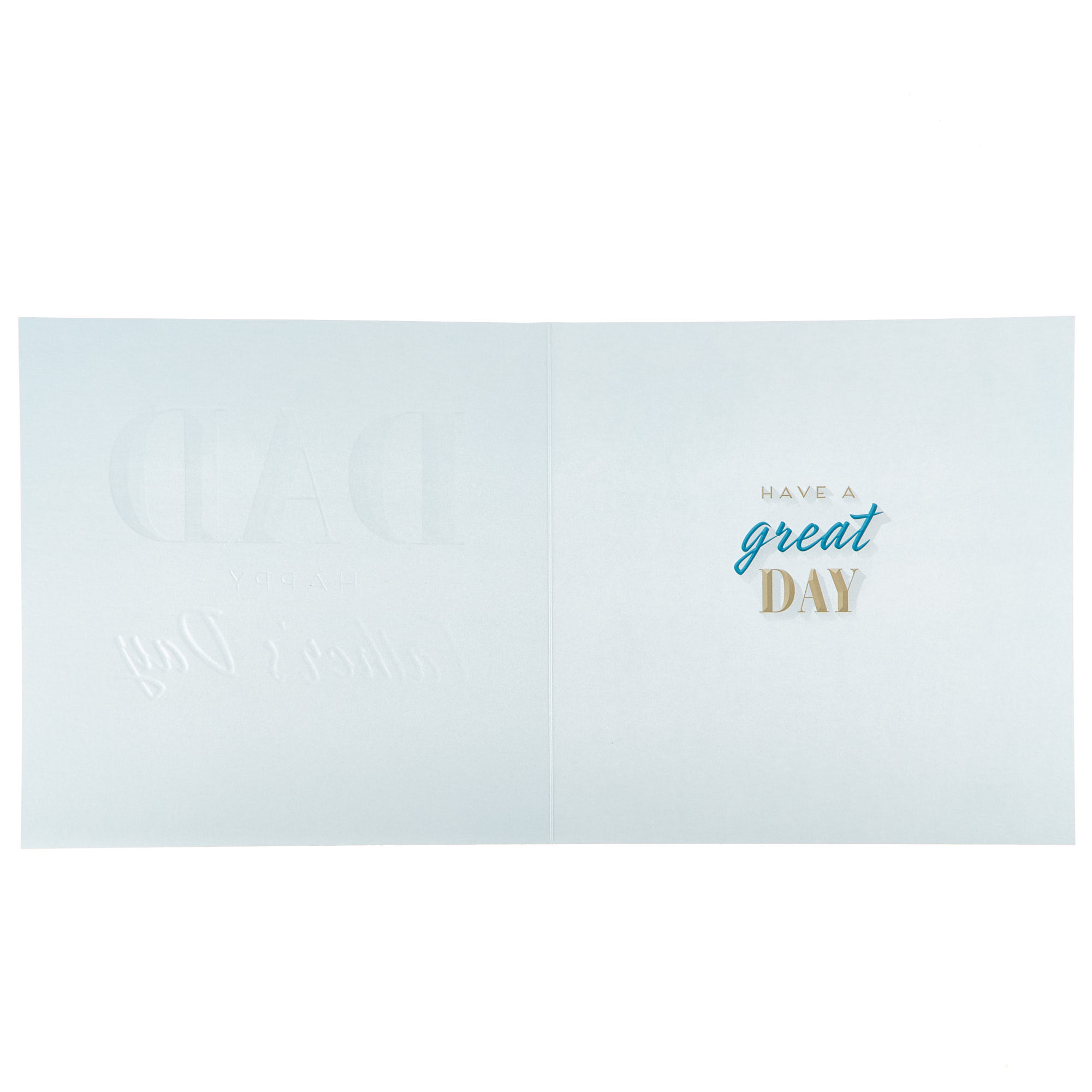 Platinum Collection Father's Day Card - Dad, Blue & Gold 