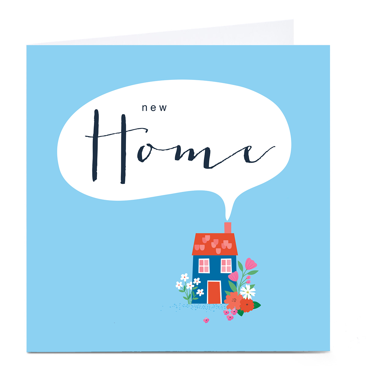 Personalised Klara Hawkins New Home Card - Blue House 