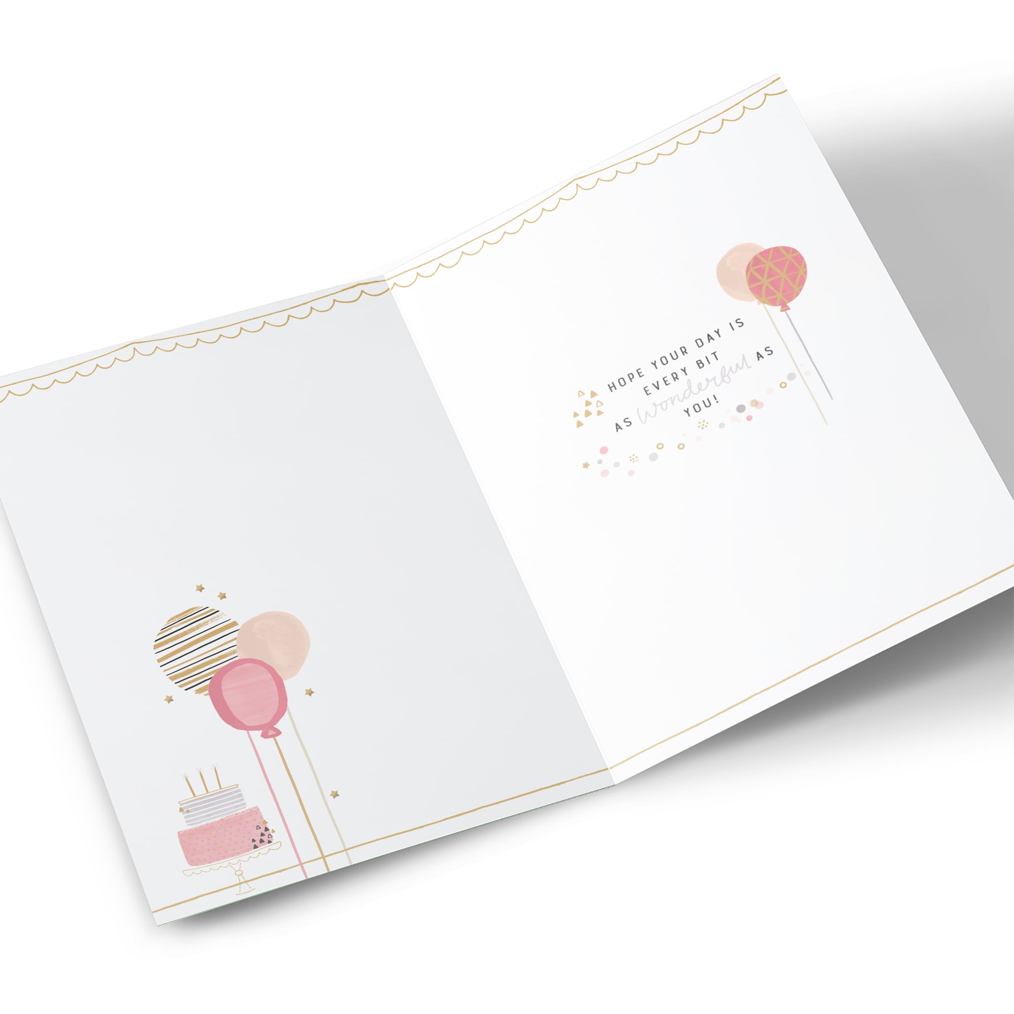 Birthday Card - Fabulous Pink Cake and Balloons, Niece