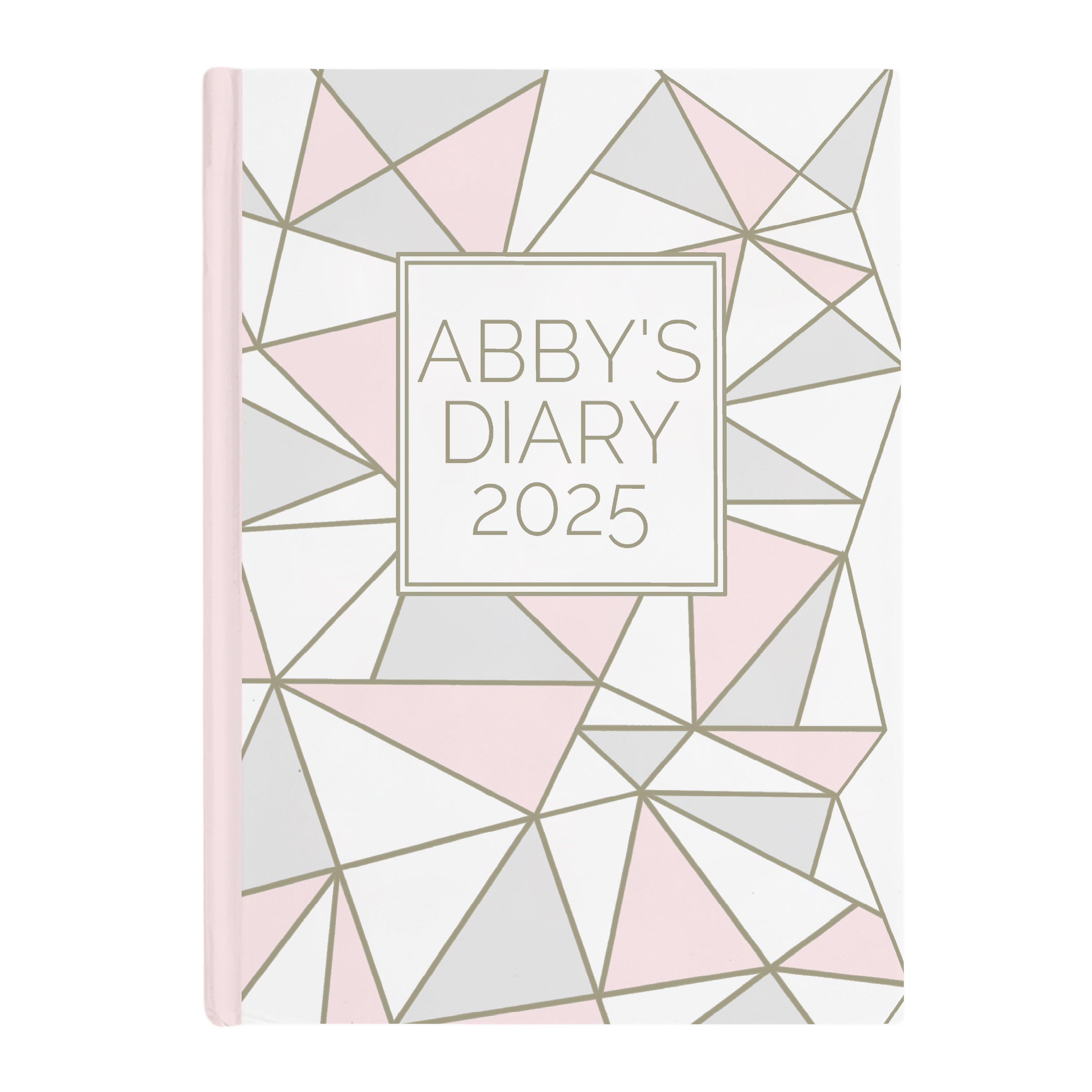 Page A Day Personalised Diary - Pink Geometric