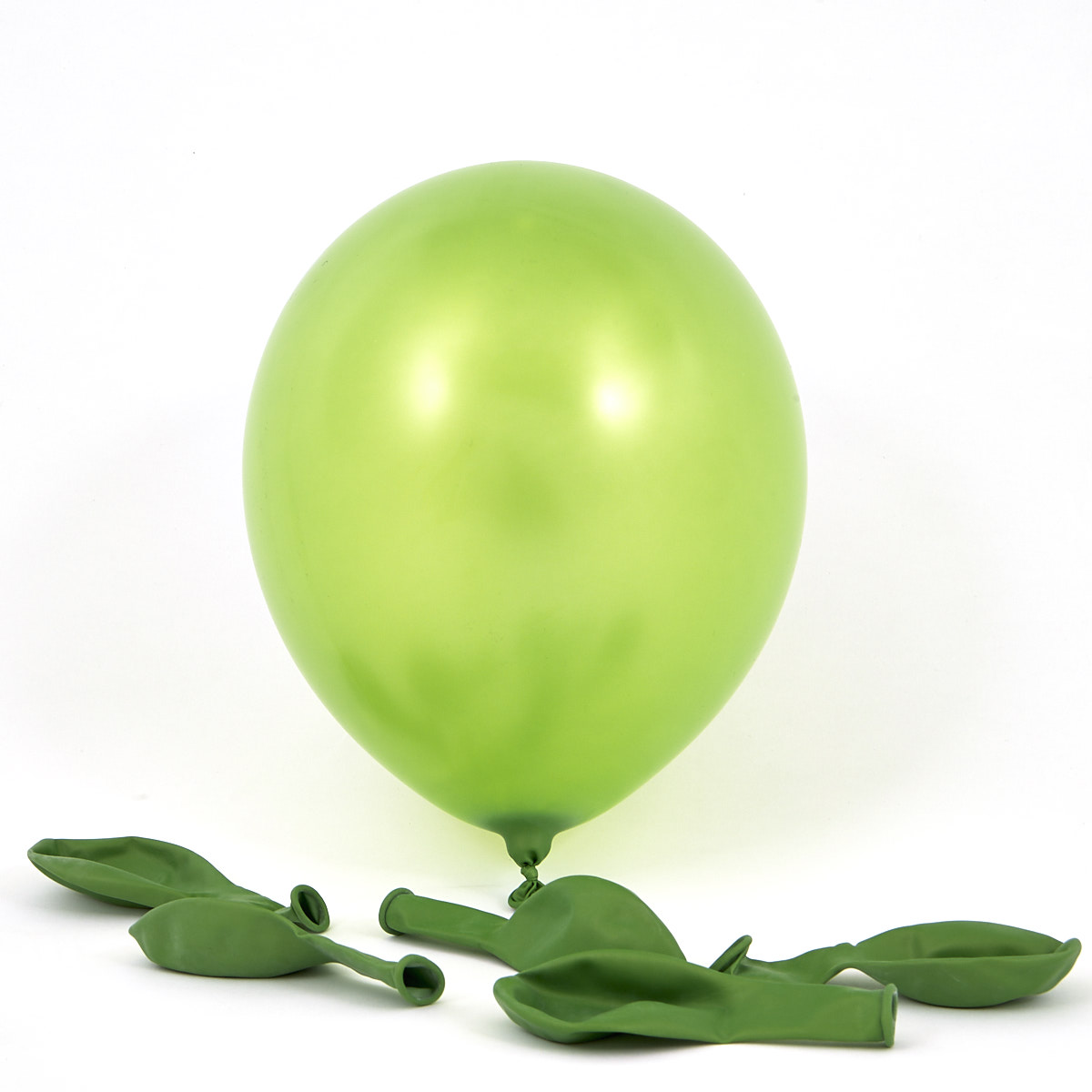 Metallic Green Air-fill Latex Balloons - Pack Of 6