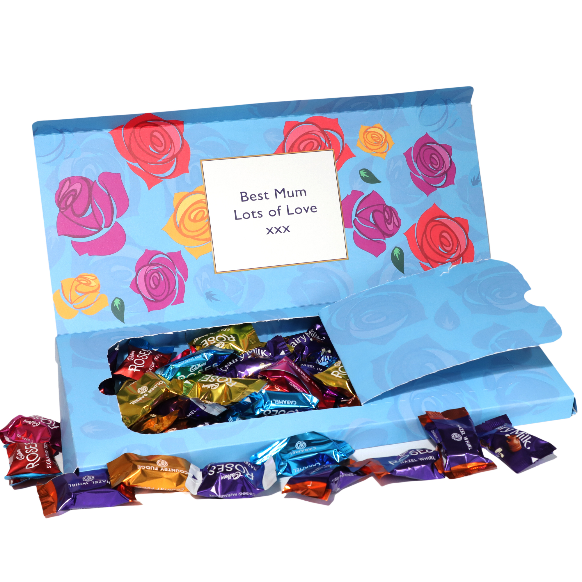 Personalised Cadbury Roses Large Letterbox Section - 580g