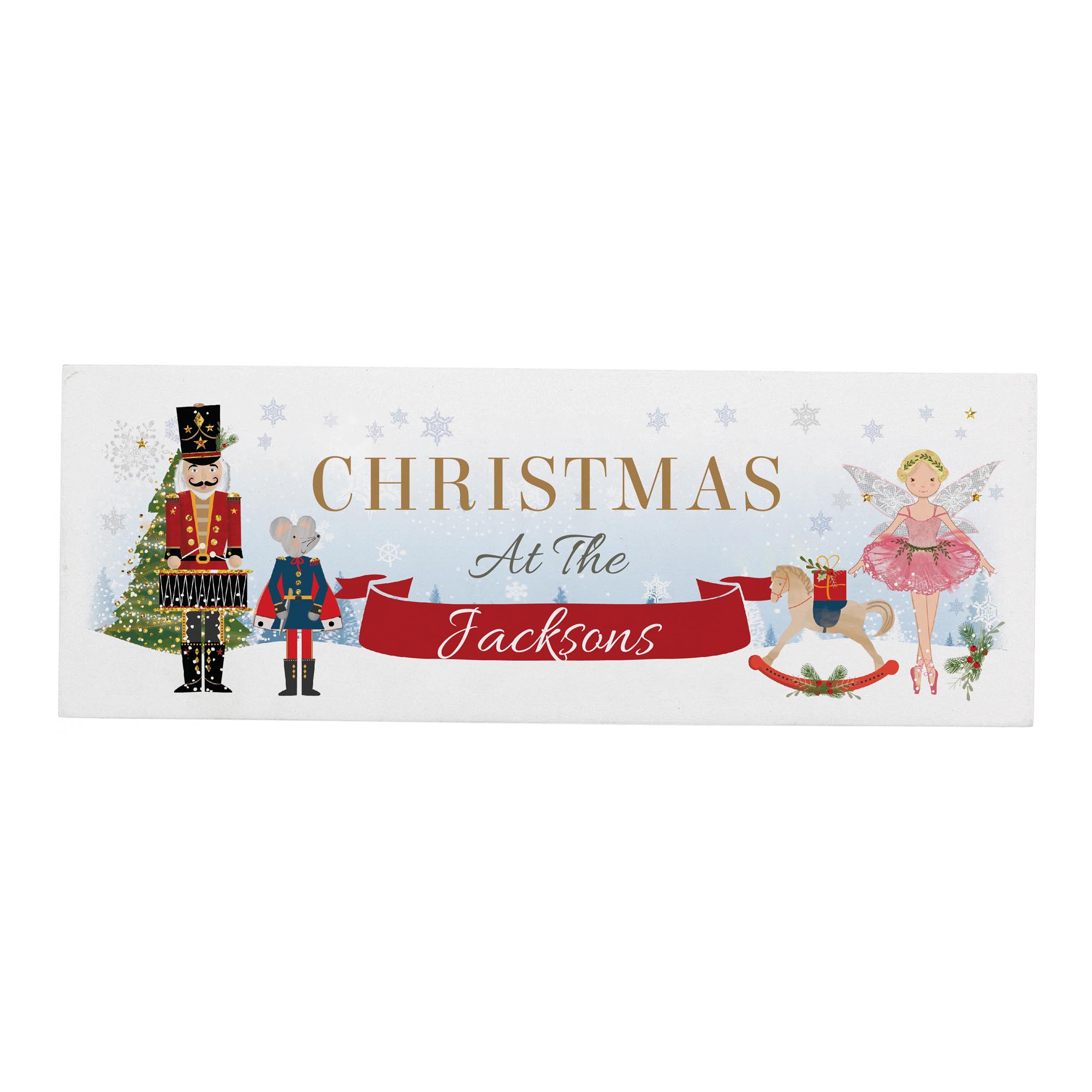 Personalised Nutcracker Wooden Mantel Decoration,  Personalised Nutcracker Wooden Mantel Decoration