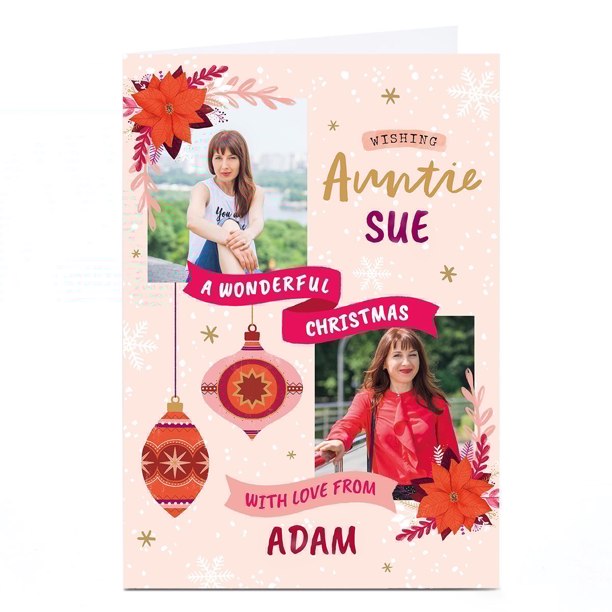 Photo Christmas Card - Auntie With Love