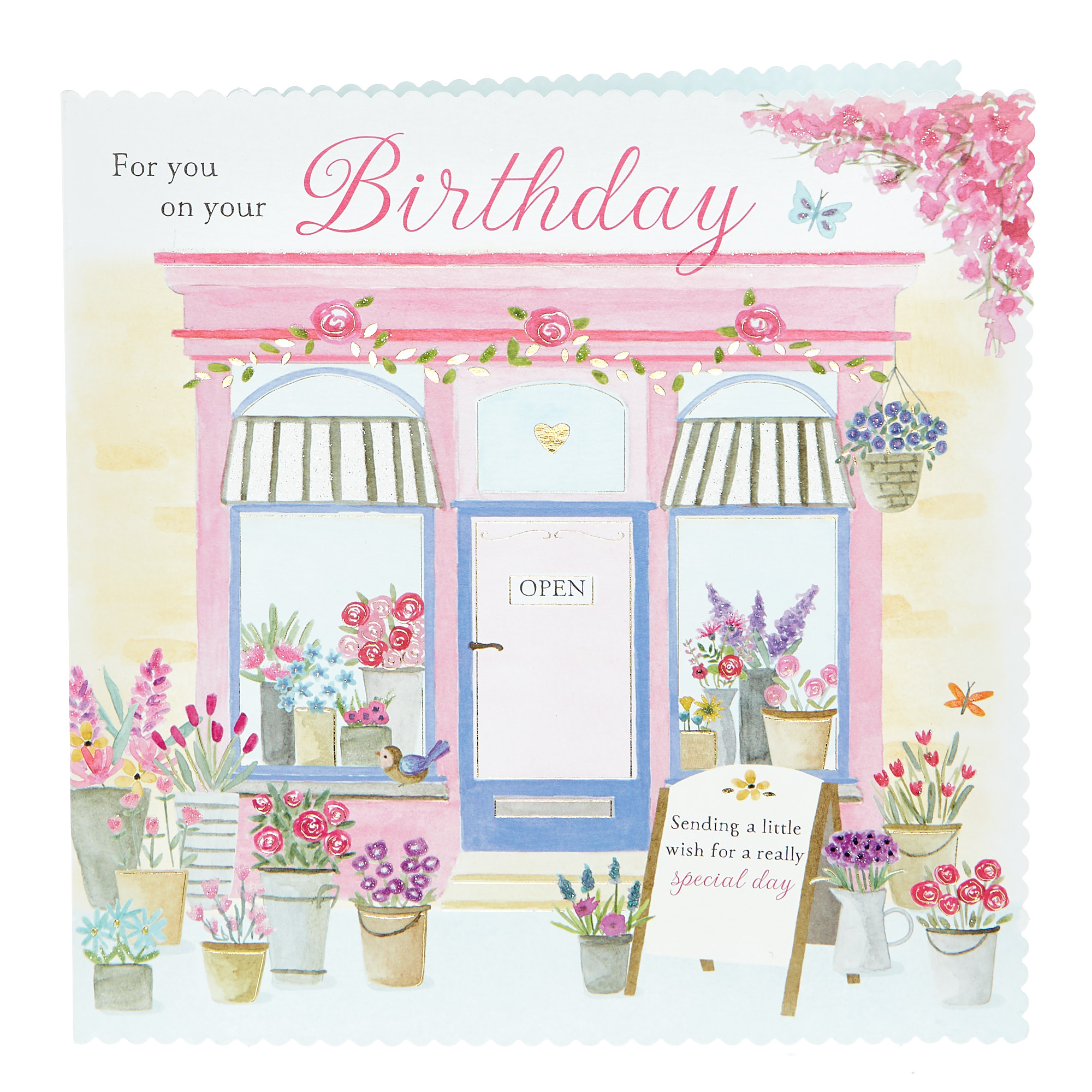 Platinum Collection Birthday Card - Sending A Little Wish