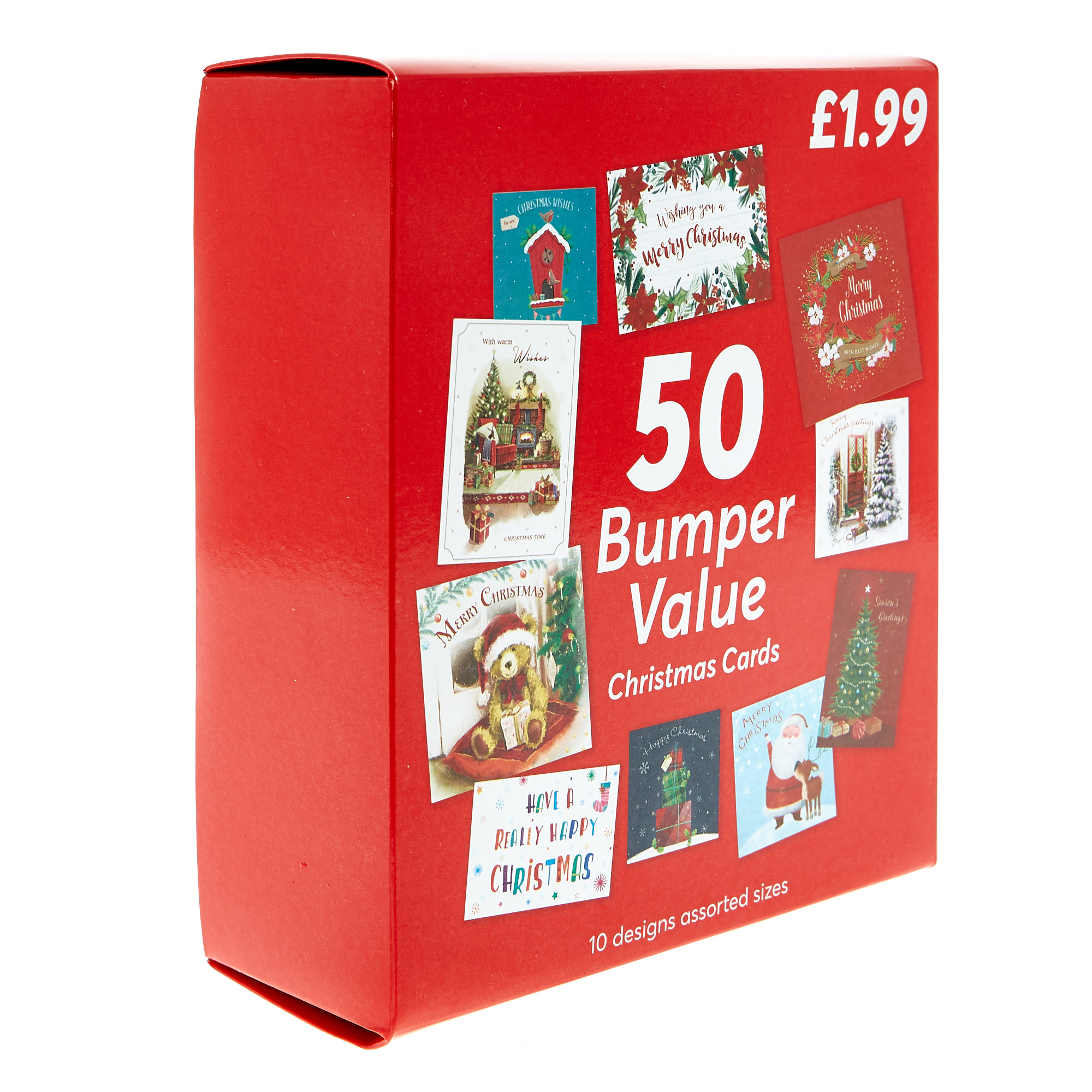 50 Bumper Value Christmas Cards - 10 Designs