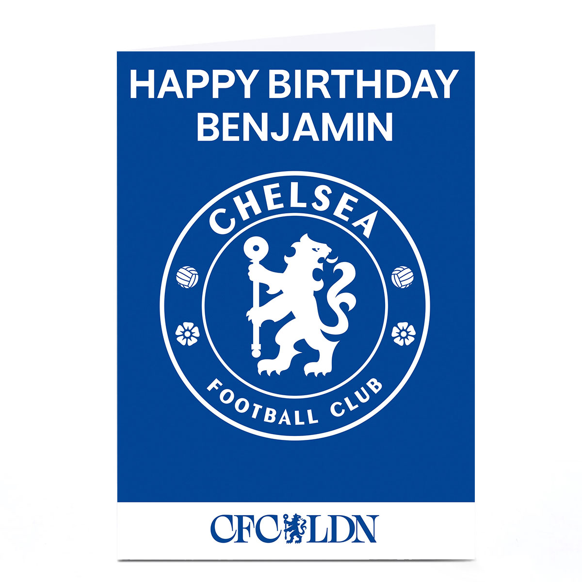 Personalised Football Birthday Card - Chelsea Football Club