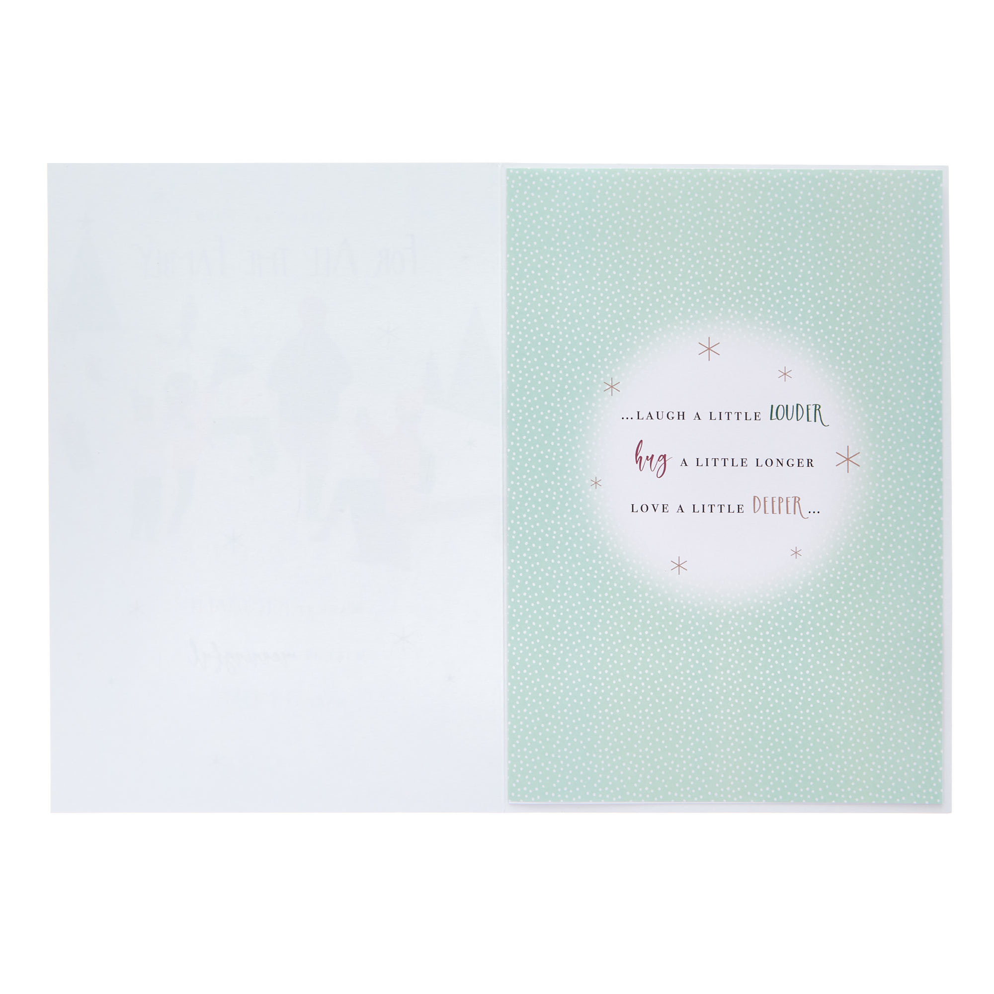 For All The Family Snowman Building Christmas Card