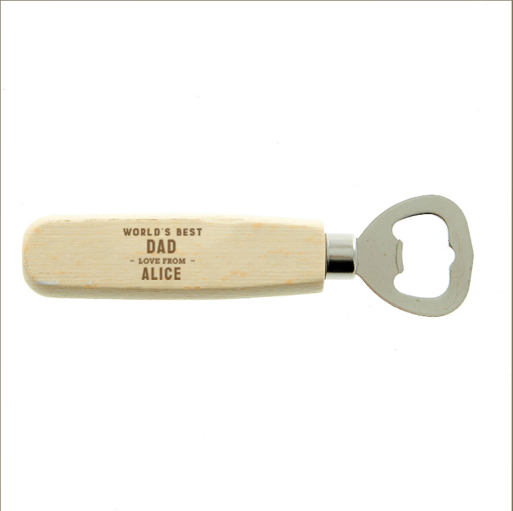 Personalised Wooden Bottle Opener - Dad