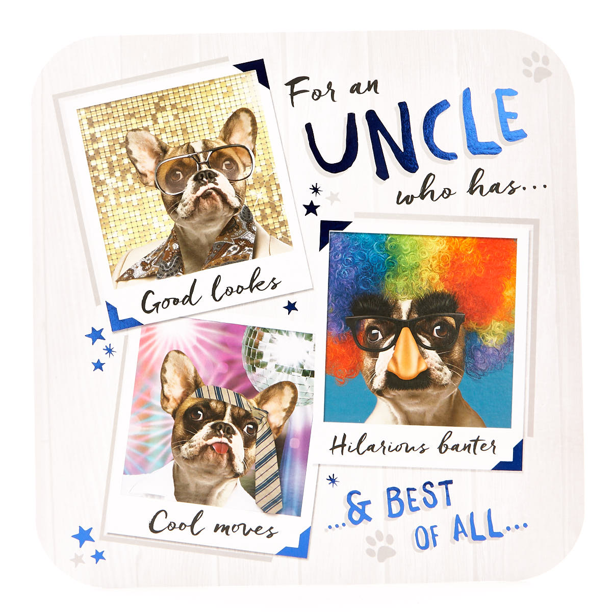 Platinum Collection Birthday Card - Uncle Dog Photos