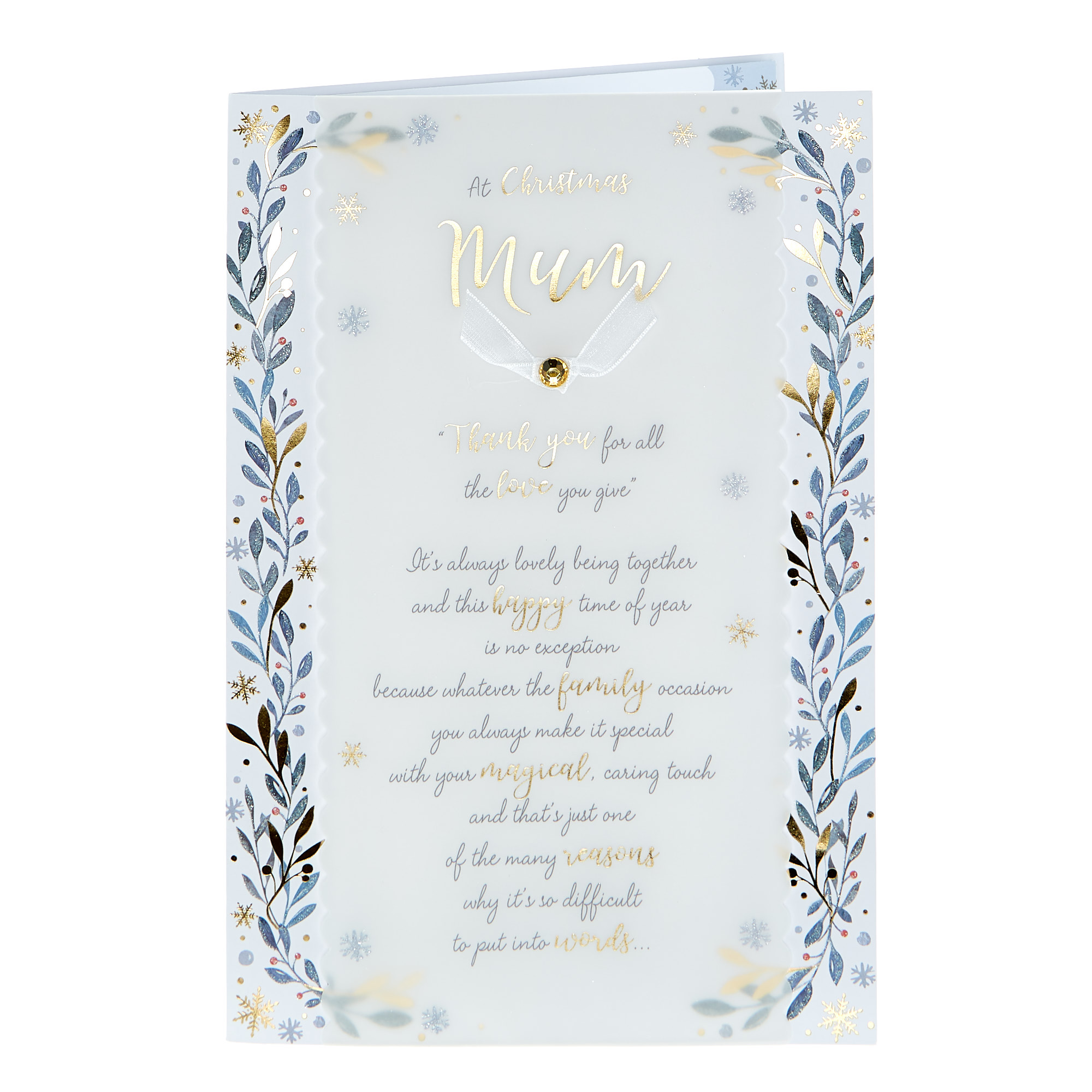 Christmas Card - Mum, Traditional Christmas Verse