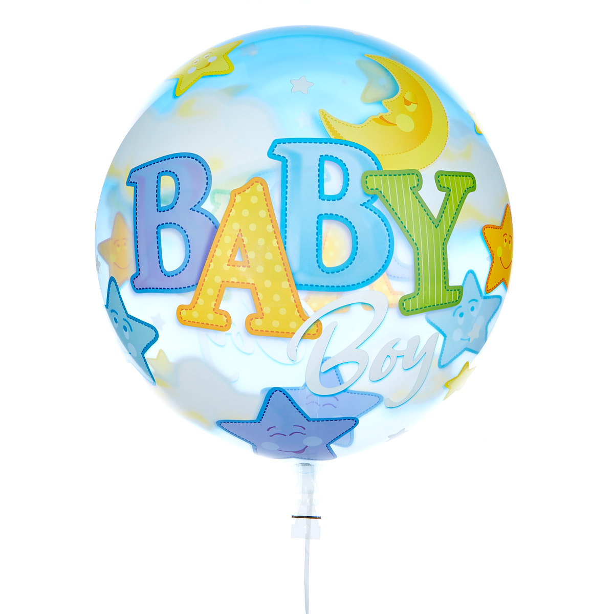 22-Inch Bubble Balloon - Baby Boy - DELIVERED INFLATED!