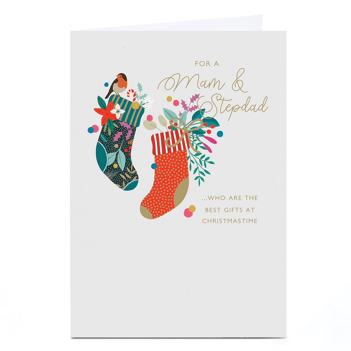 Christmas Card - For A Mam And Stepdad