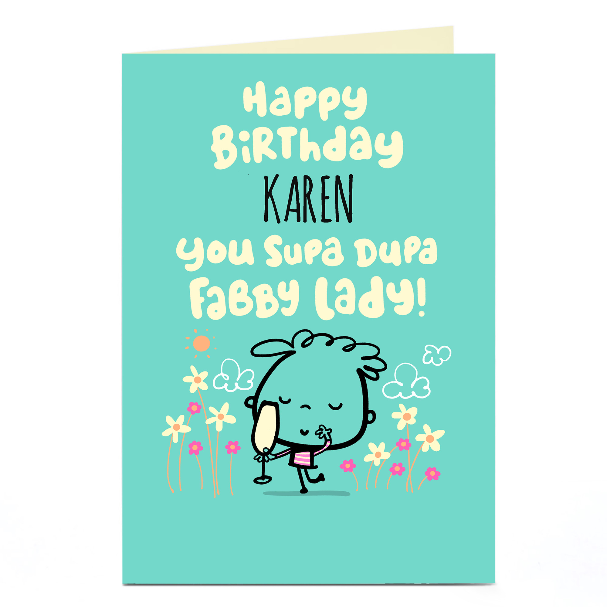 Personalised Fruitloops Birthday Card - Fabby Lady