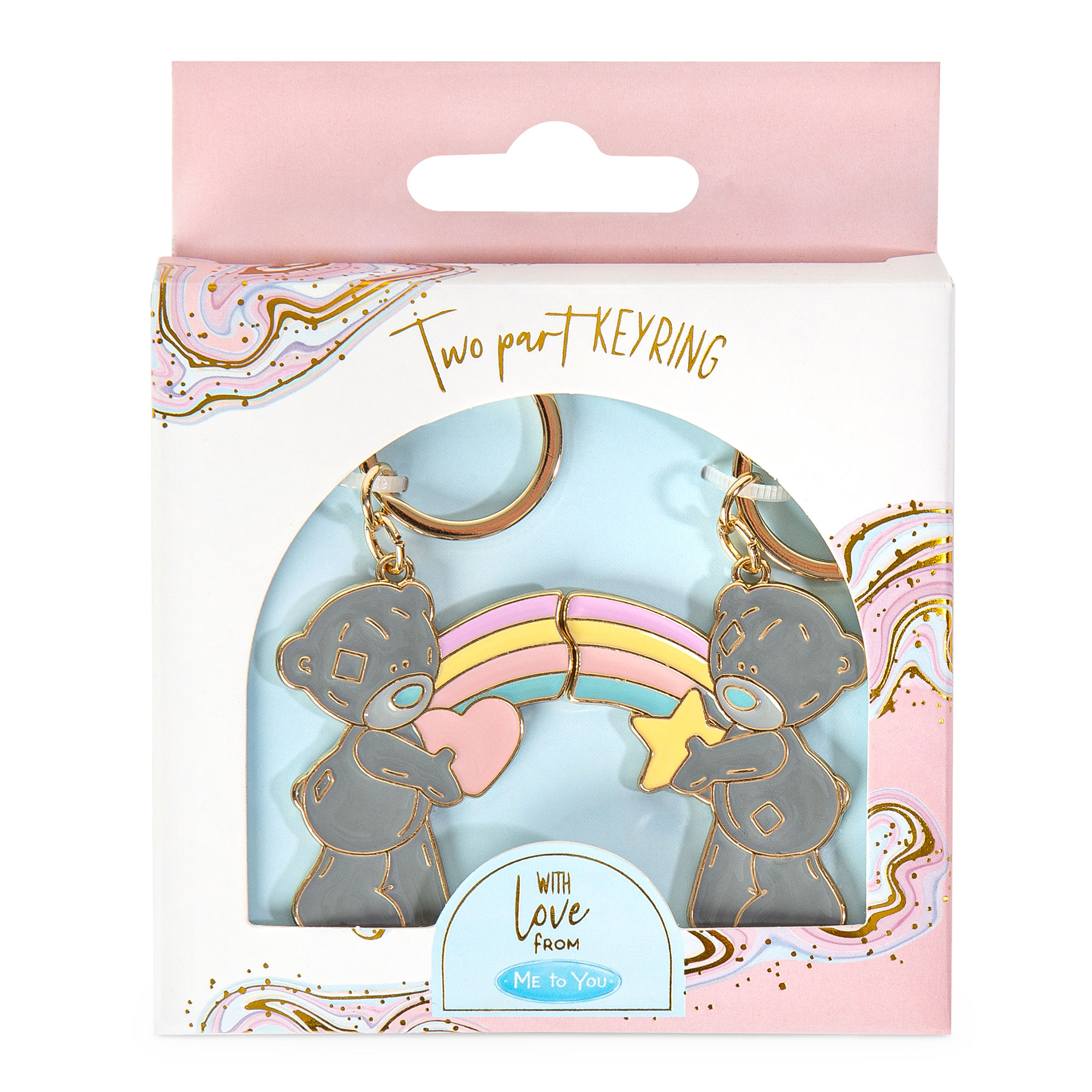 Buy Rainbow Me To You Tatty Teddy Two Part Keyrings for GBP 3.99