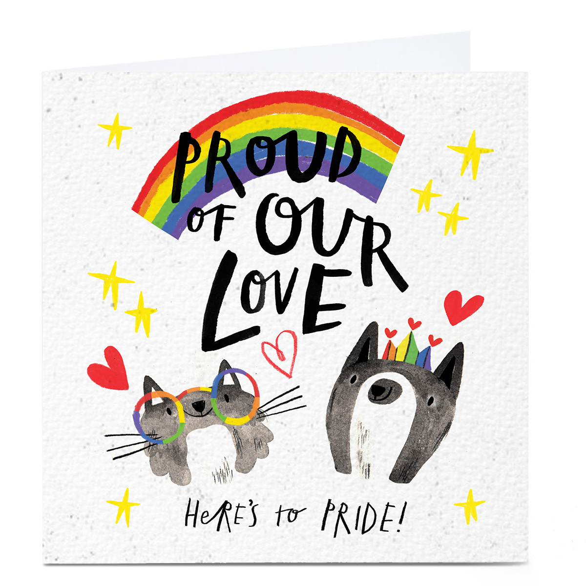 Personalised Jordan Wray Pride Card - Proud Of Our Love