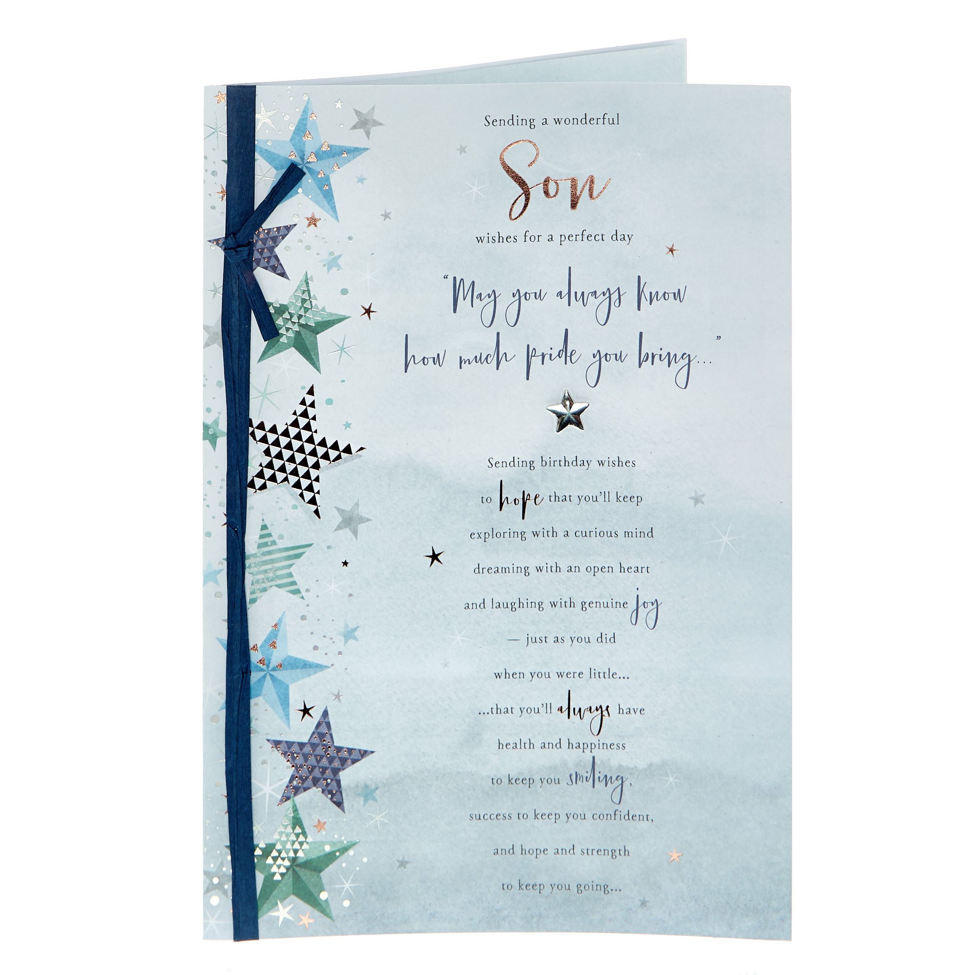 Son A Perfect Day Starry Birthday Card