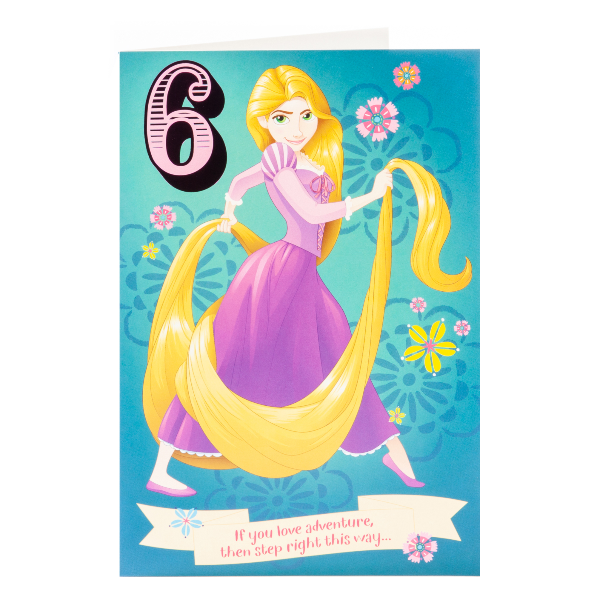 Disney Princess Tangled 6th Birthday Card