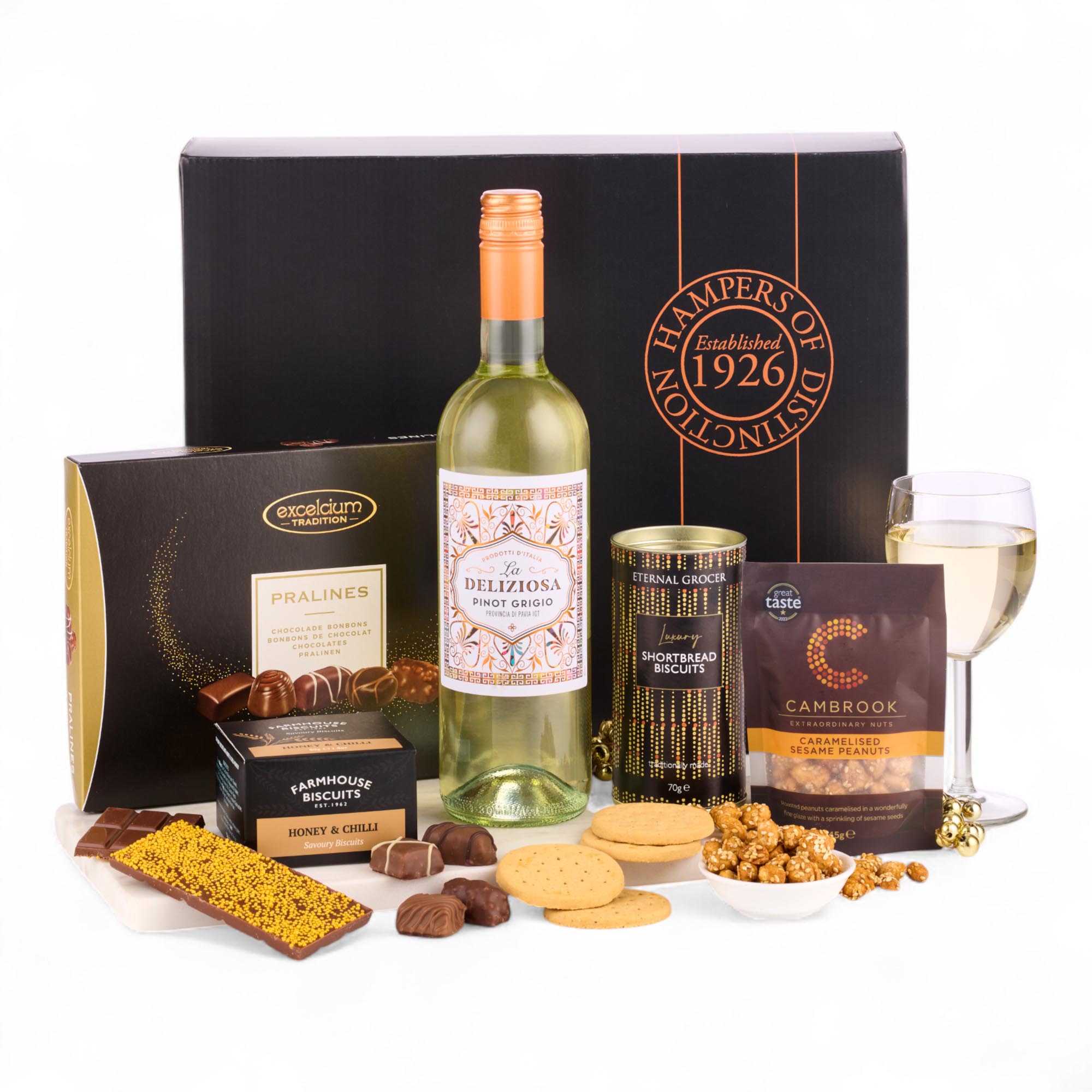 The Celebration with White Wine Hamper