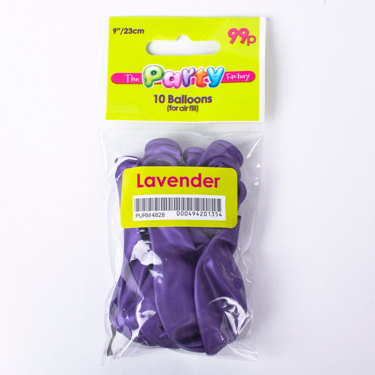 Lavender Small Air-fill Latex Balloons - Pack Of 10