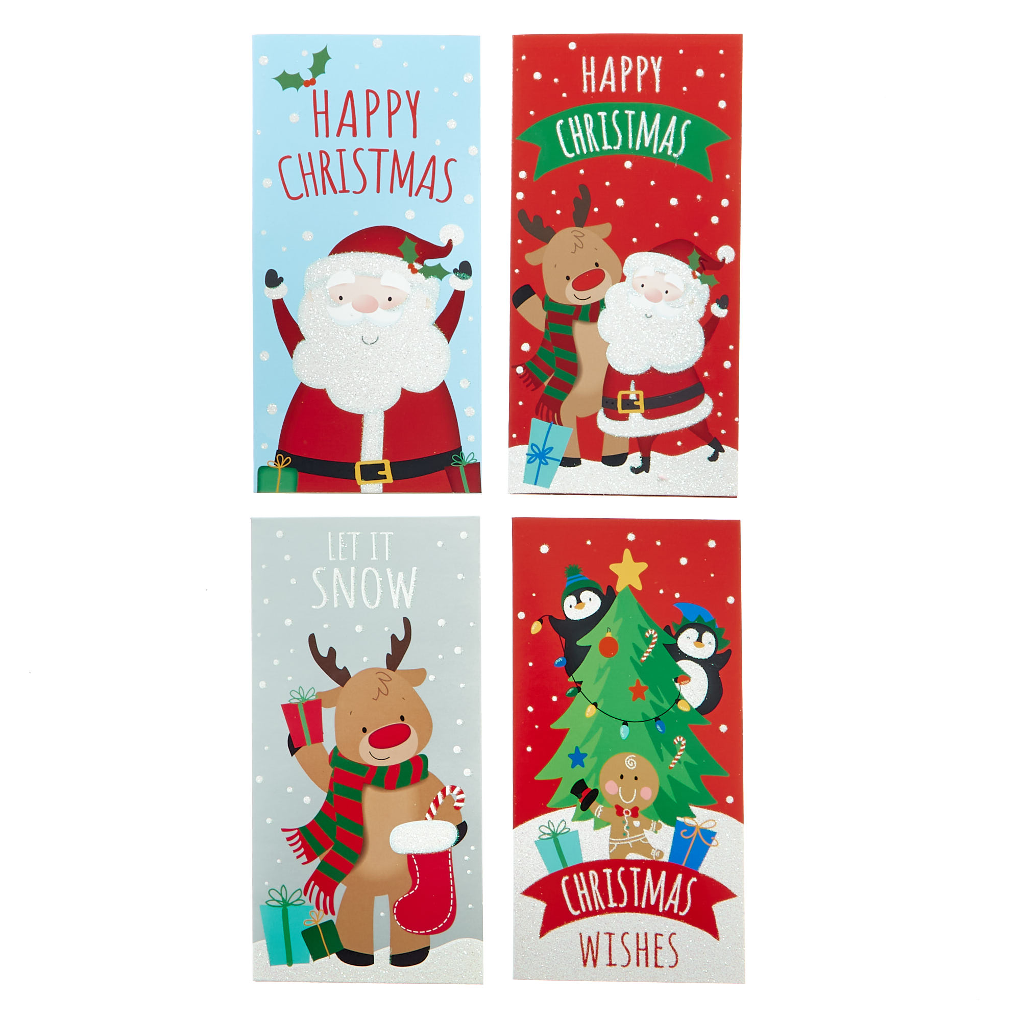 Cute Christmas Money Wallets for Kids - Pack of 4 