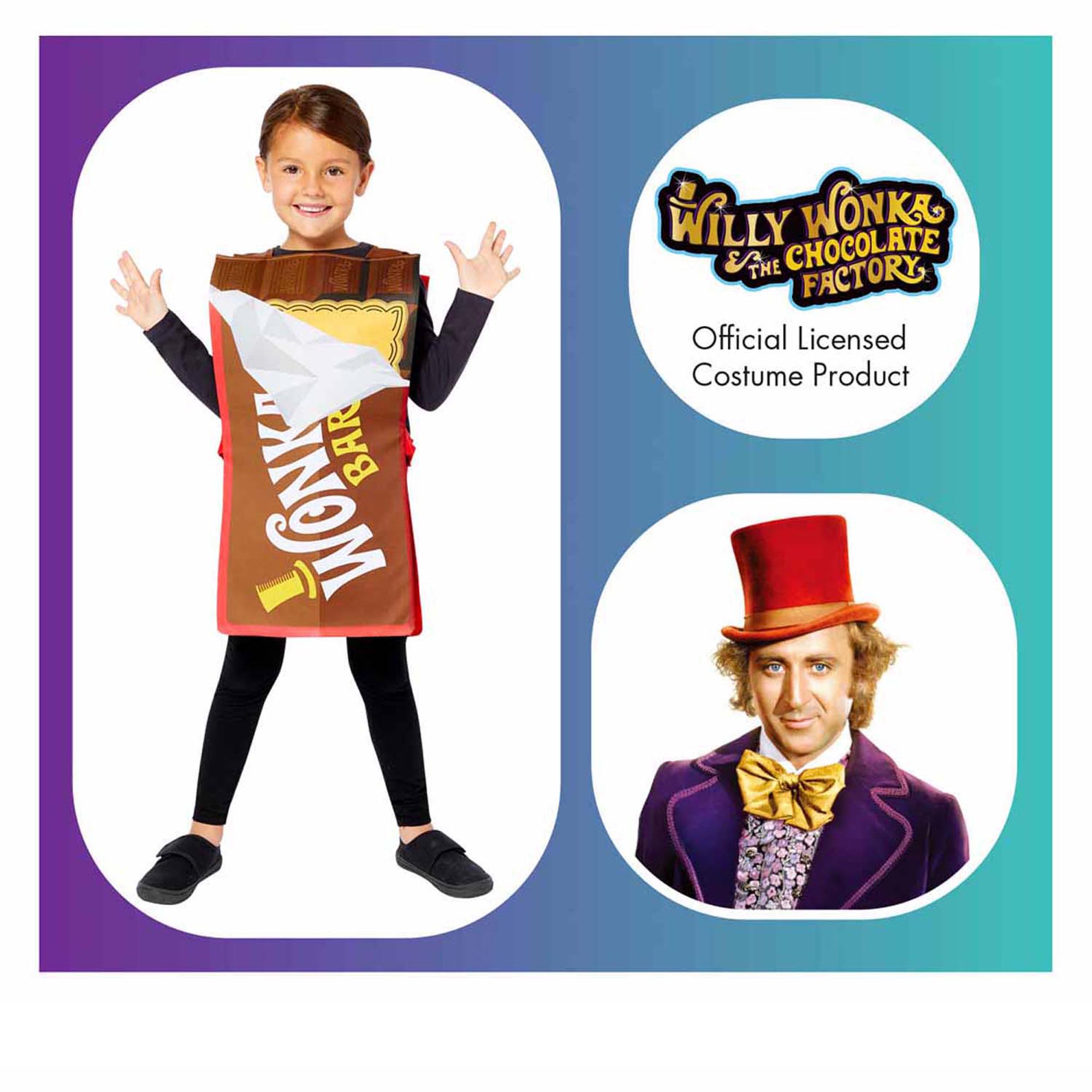 Official Wonka Bar Children's Fancy Dress Costume
