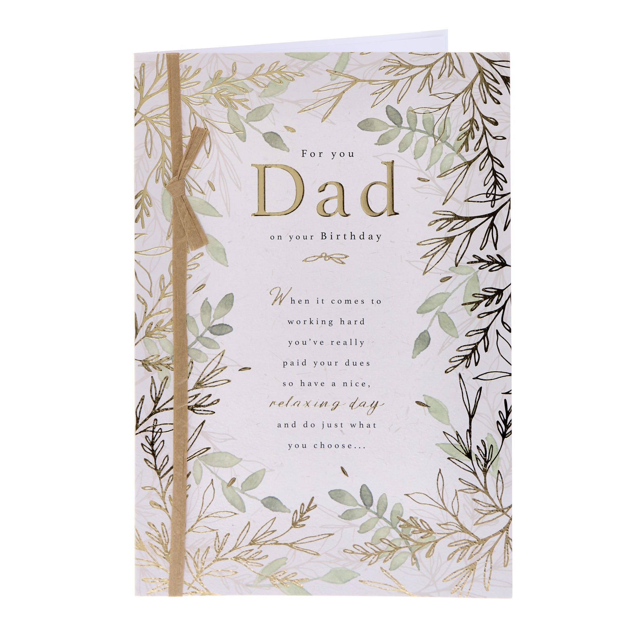 Dad Leafy Verse Birthday Card