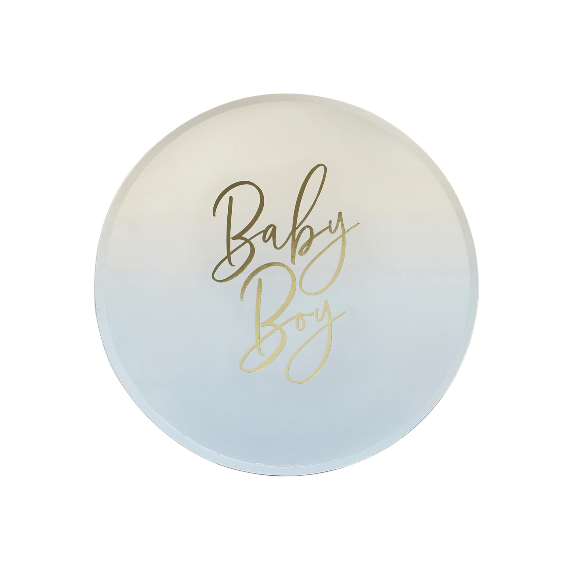 Blue Baby Boy Paper Plates - Pack of 8
