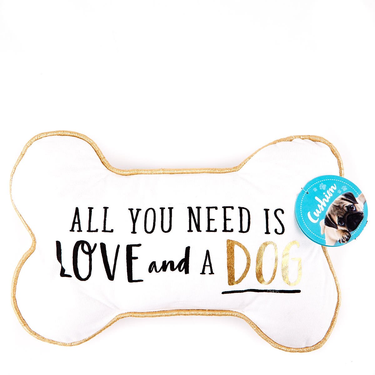 Pawsome Pals - Dog Bone Quote Cushion 