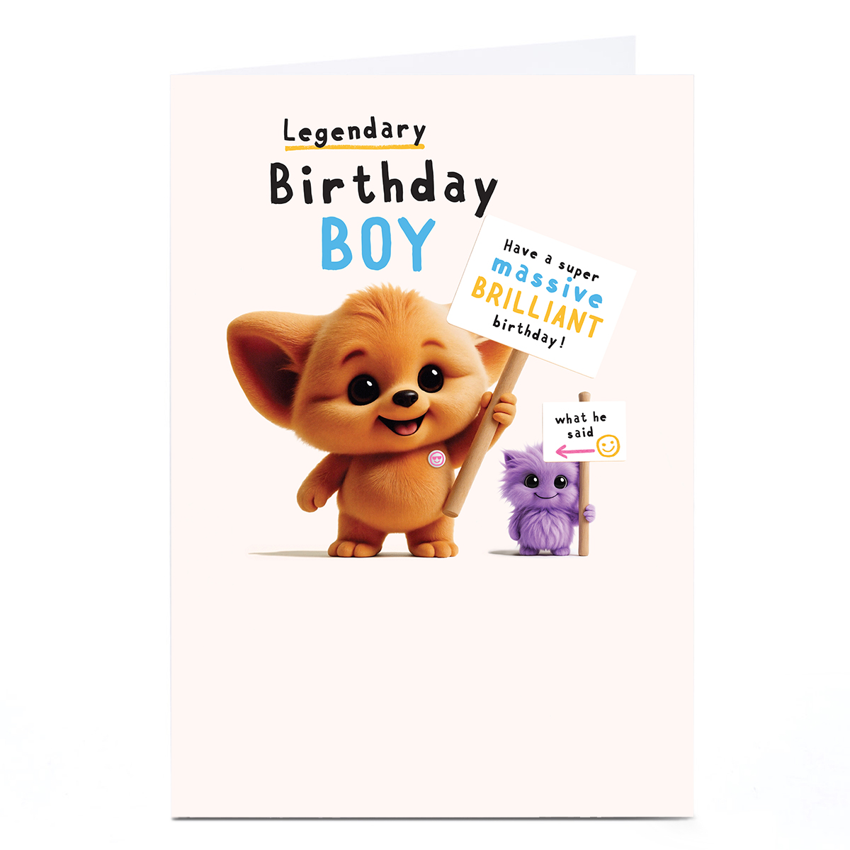 Wimzee Birthday Card - Legendary Birthday Boy