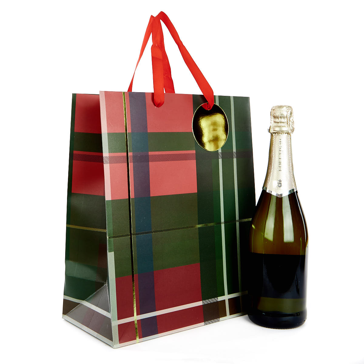 Medium Christmas Gift Bag - Tartan