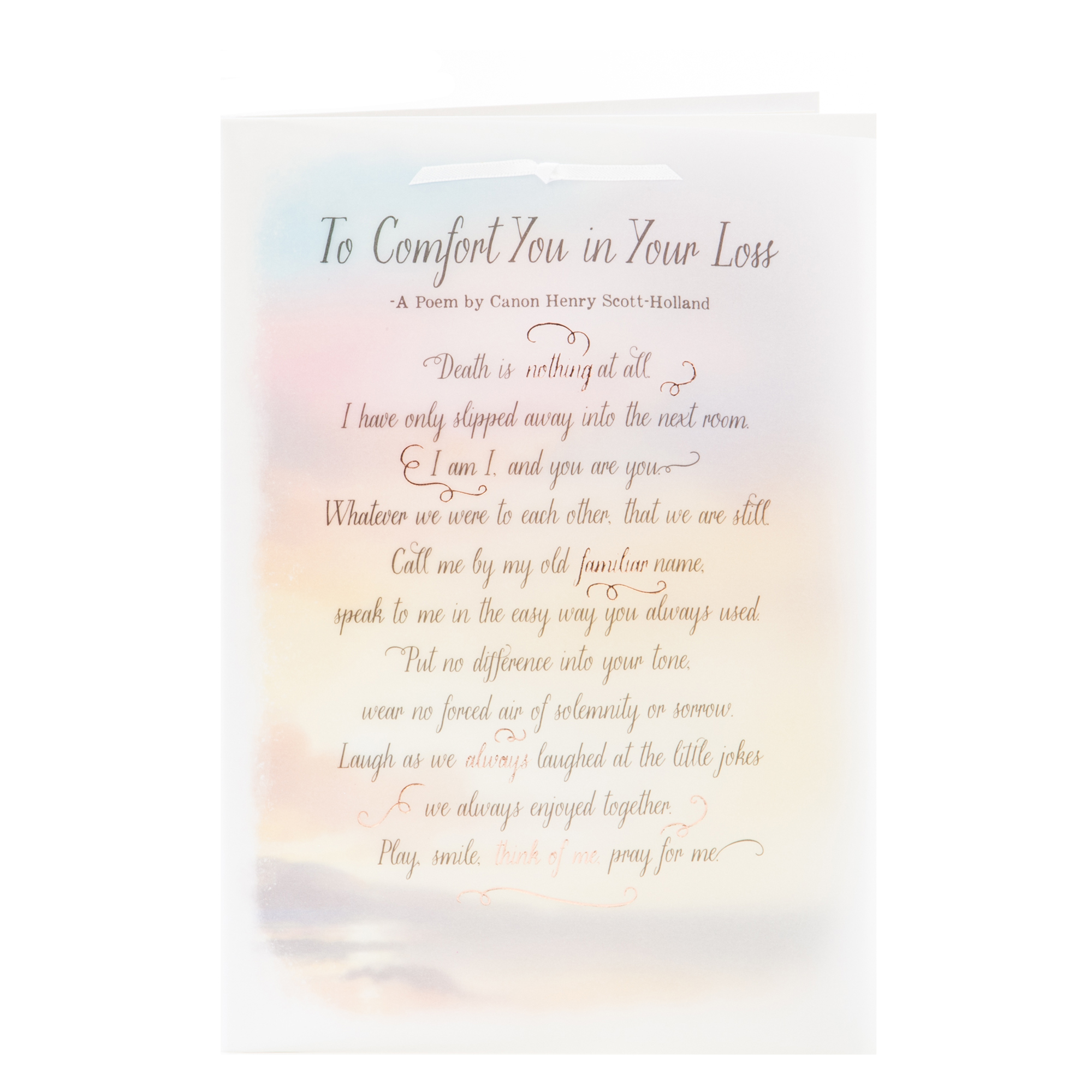 Buy Sympathy Card A Comforting Poem for GBP 1.29 Card